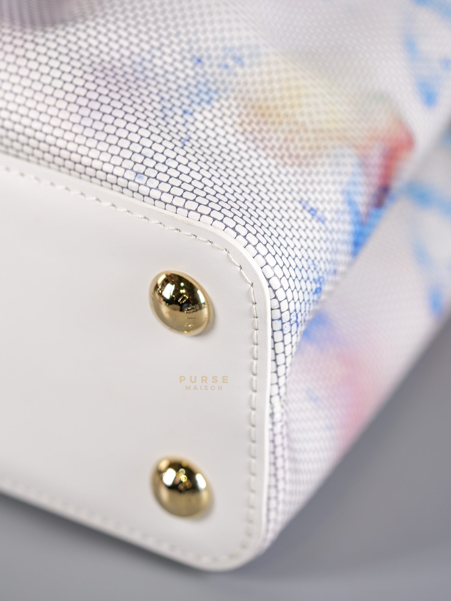 Arty Cappucines Limited Edition BB in White Taurillon Cowhide Leather (Microchip) | Purse Maison Luxury Bags Shop