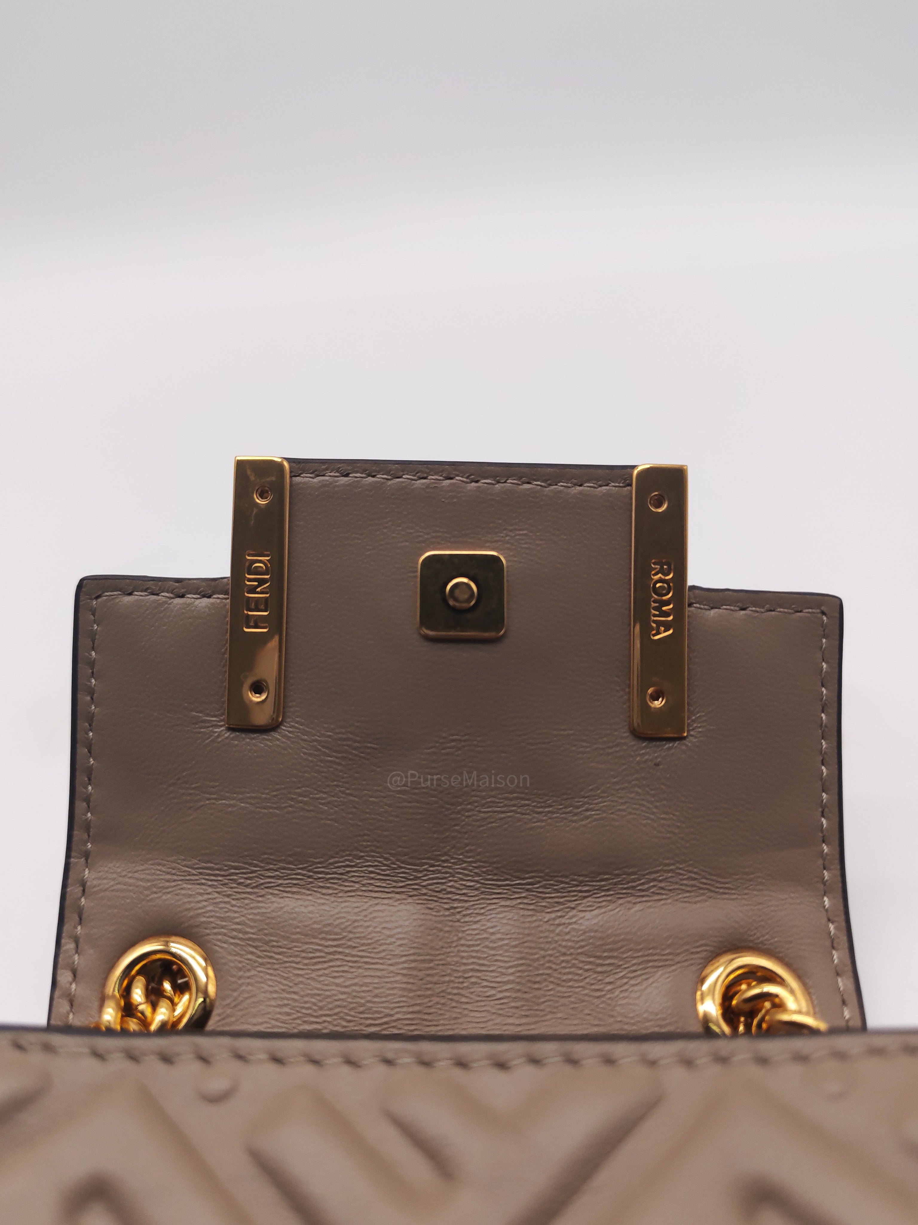 Fendi Nano Baguette Micro Bag in Zucca FF Leather