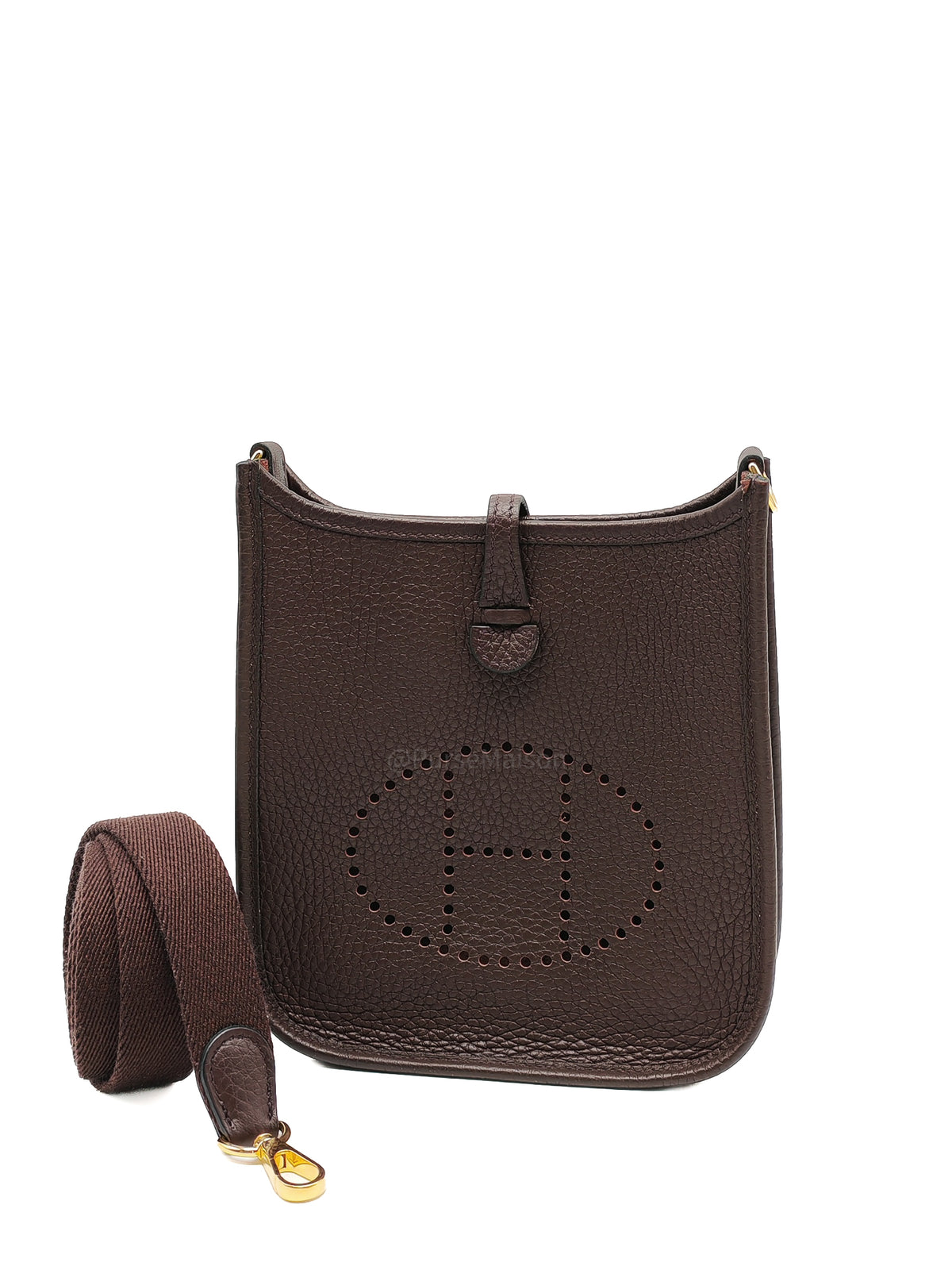 Hermes Evelyne TPM in Rouge Sellier Clemence Leather and Gold Hardware Stamp Z (2021)