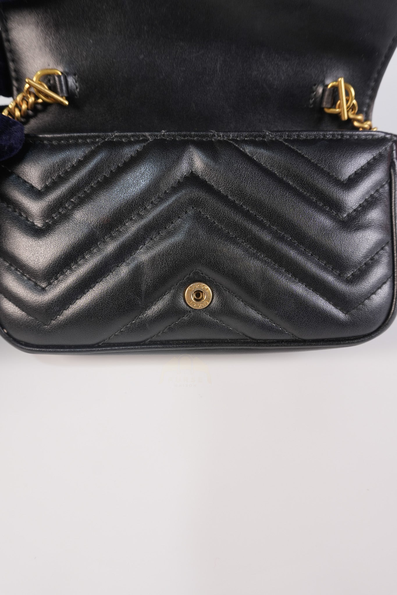 GG Marmont Super Mini Black Chain Bag