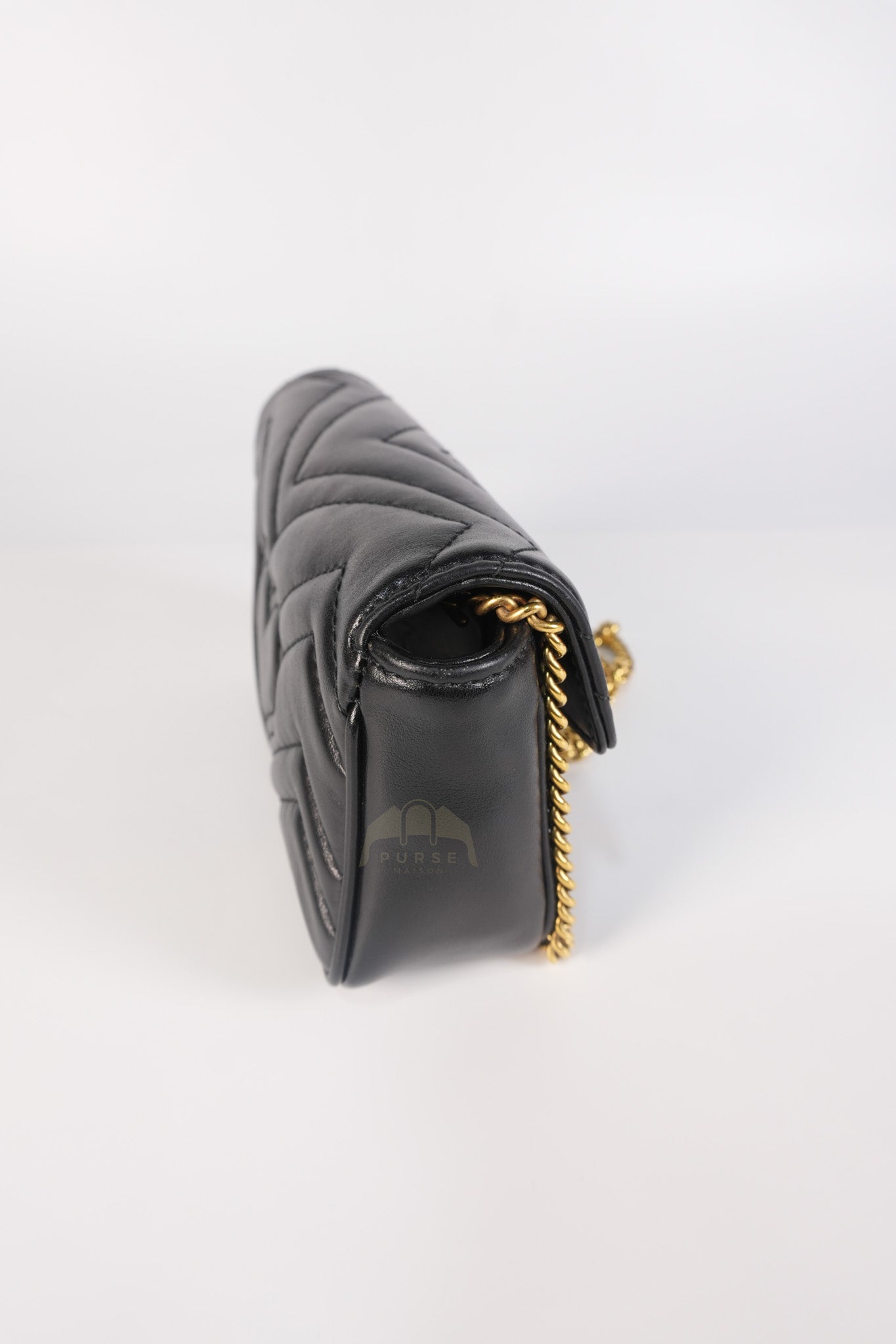 GG Marmont Super Mini Black Chain Bag