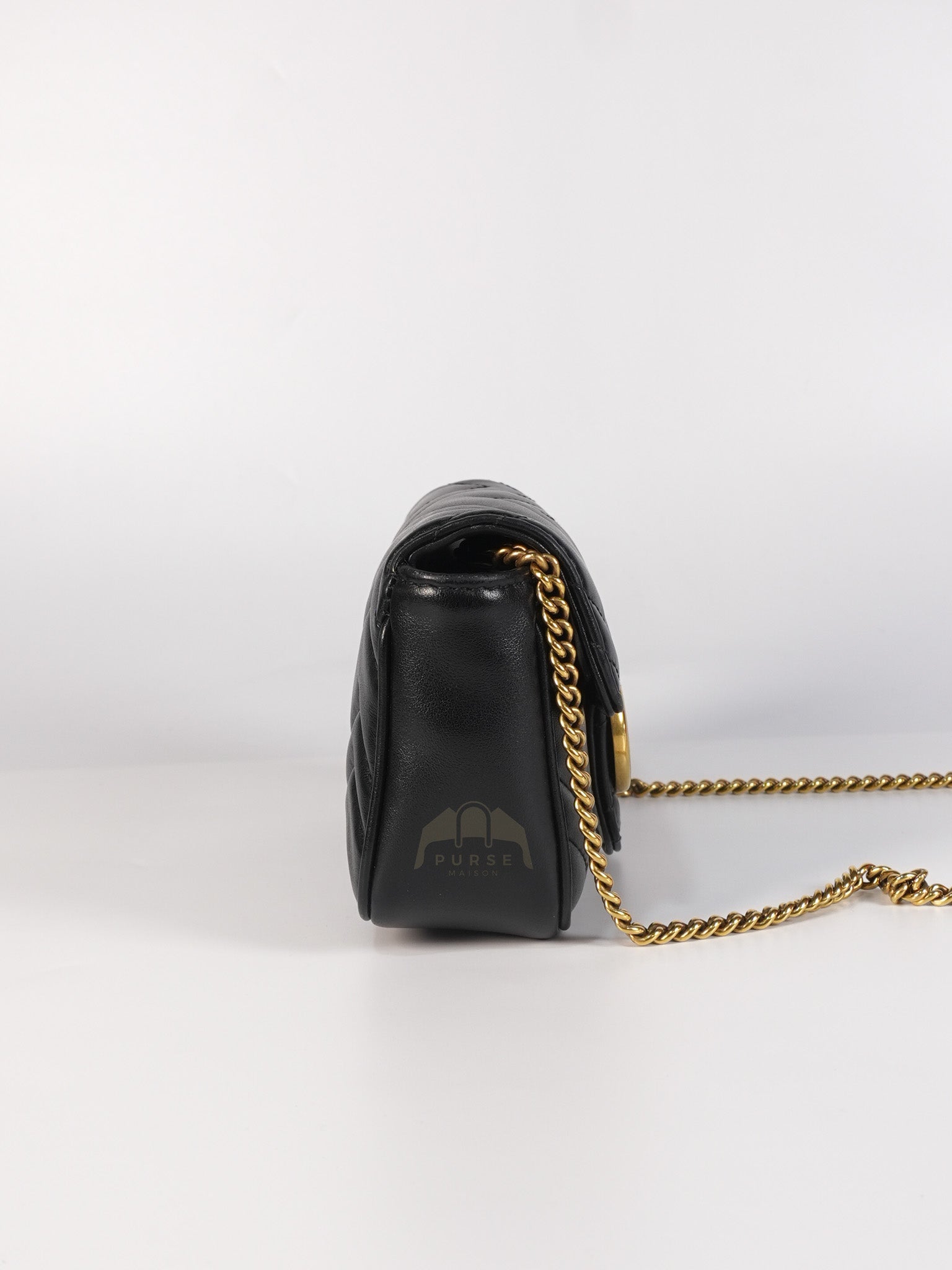 GG Marmont Super Mini Black Chain Bag