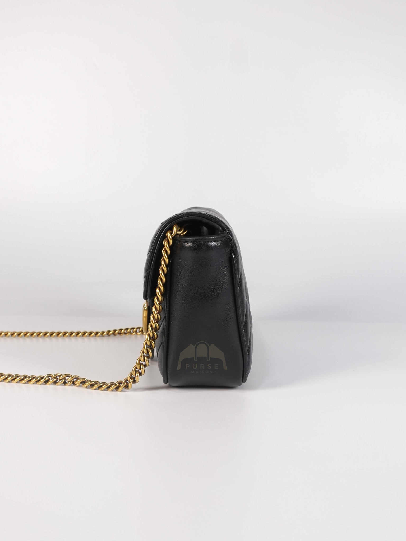 GG Marmont Super Mini Black Chain Bag