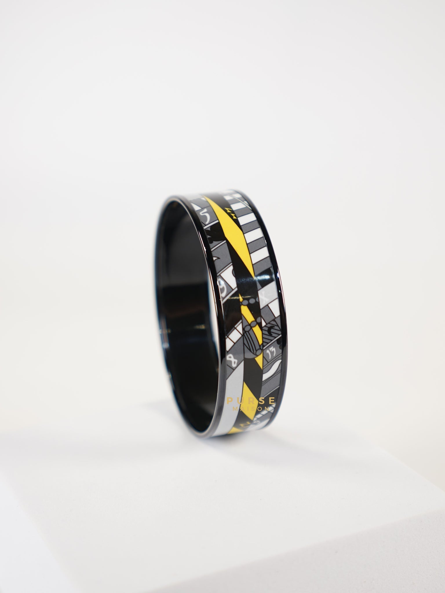 Astrologie Nouvelle Sportive Jaune Large Bangle | Purse Maison Luxury Bags Shop