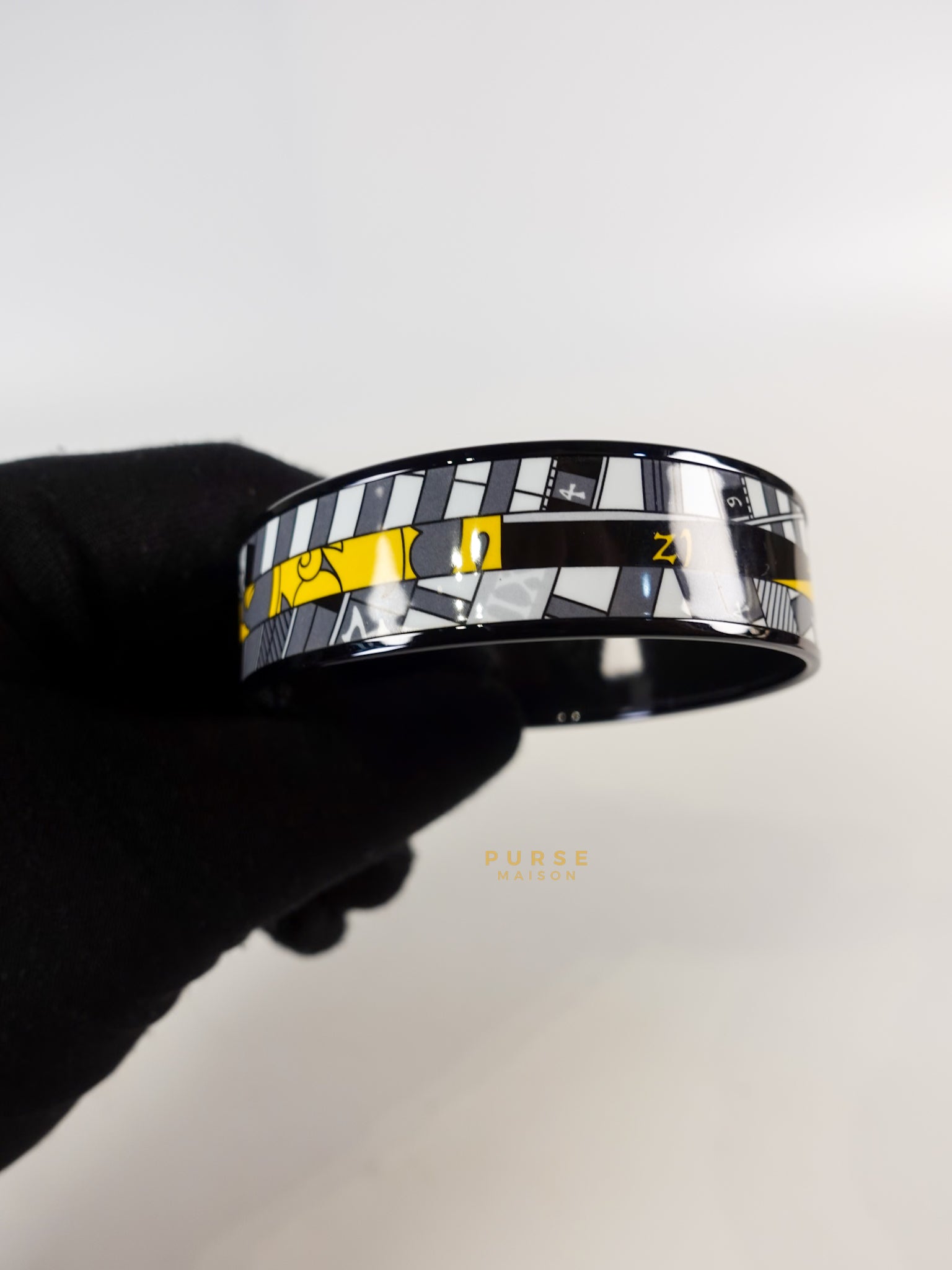 Astrologie Nouvelle Sportive Jaune Large Bangle | Purse Maison Luxury Bags Shop