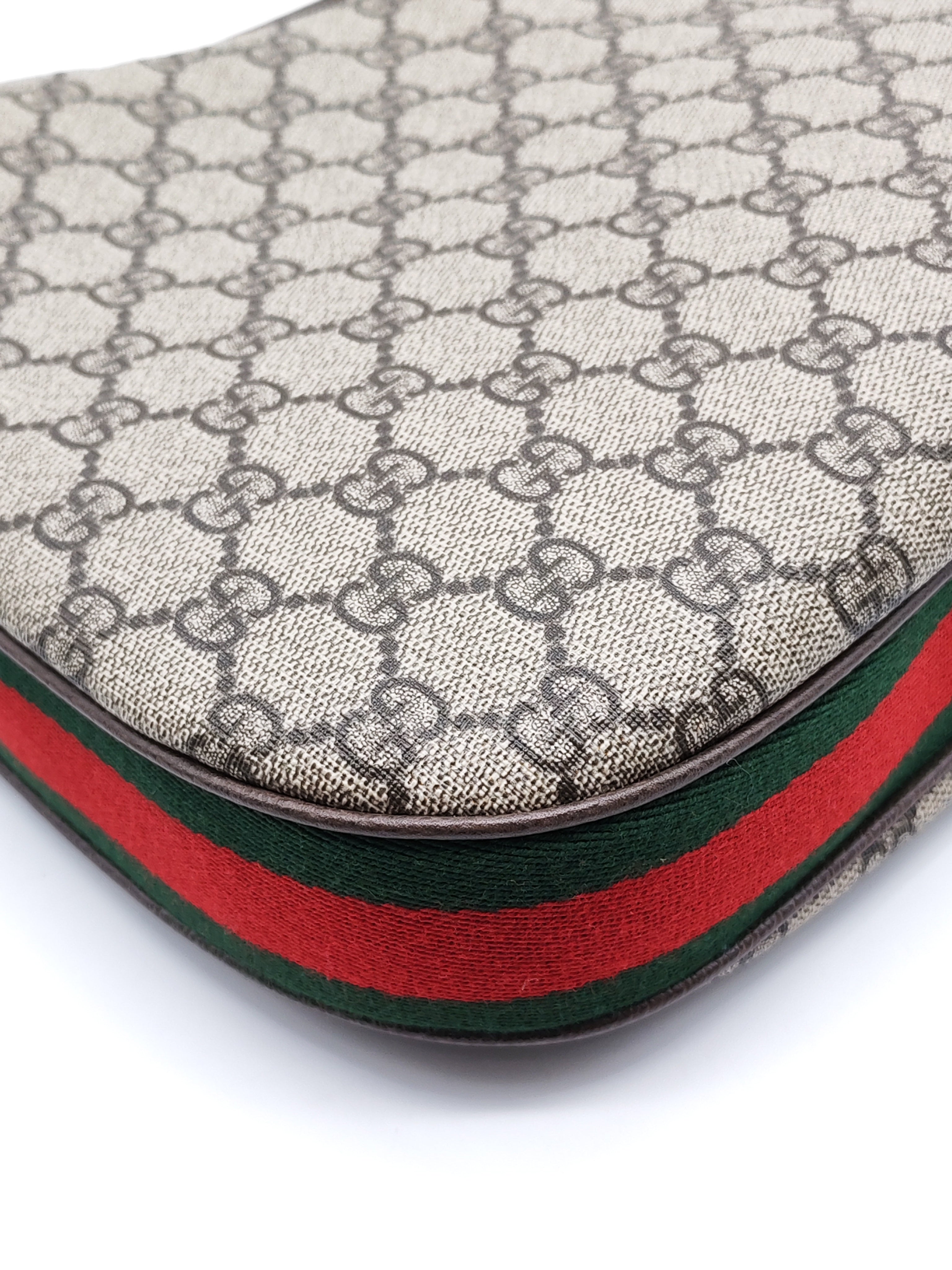 Attache Hobo Bag in GG Supreme Canvas & Silver Hardware | Purse Maison Luxury Bags Shop