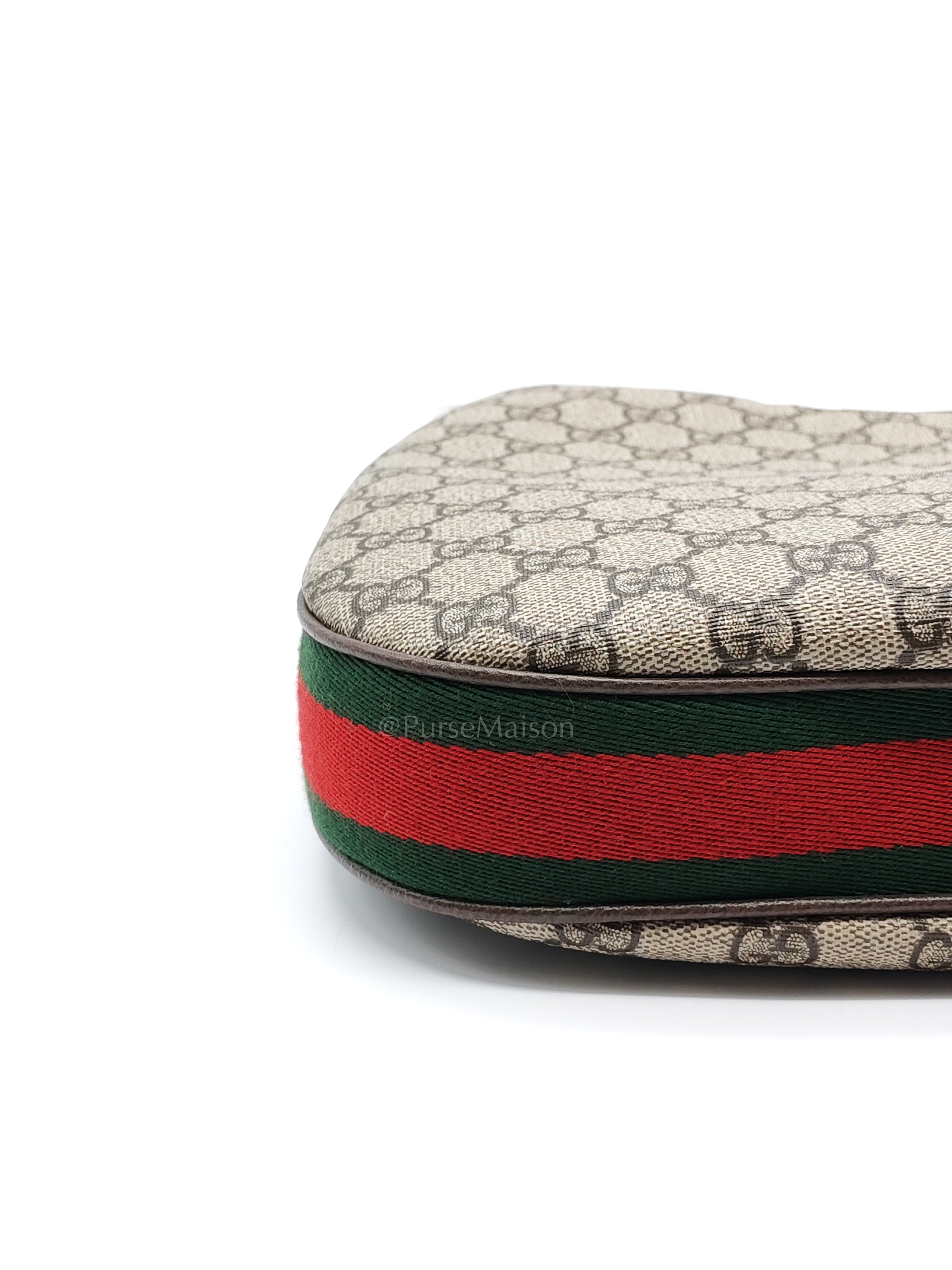 Attache Hobo Bag in GG Supreme Canvas & Silver Hardware | Purse Maison Luxury Bags Shop