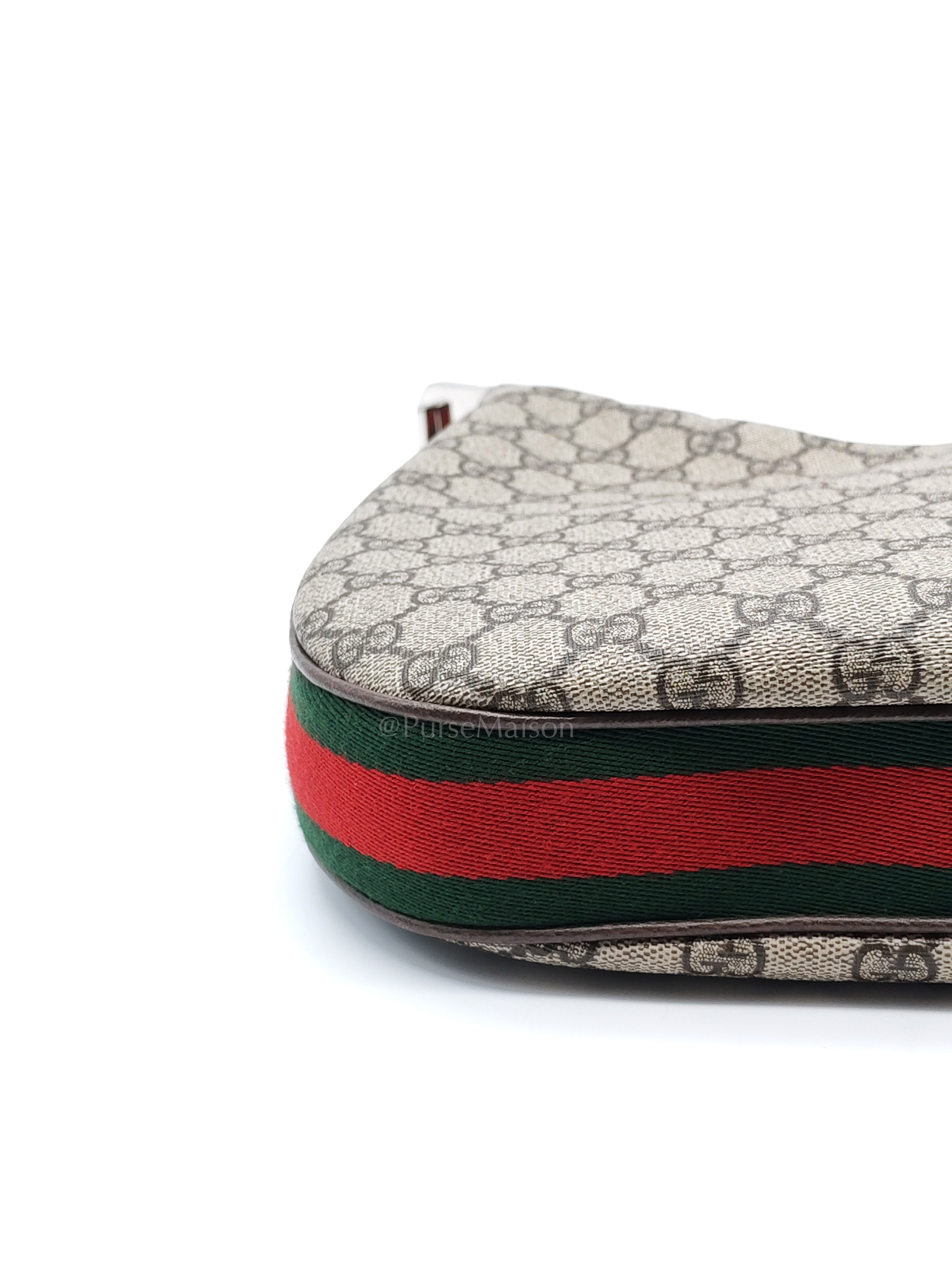 Attache Hobo Bag in GG Supreme Canvas & Silver Hardware | Purse Maison Luxury Bags Shop