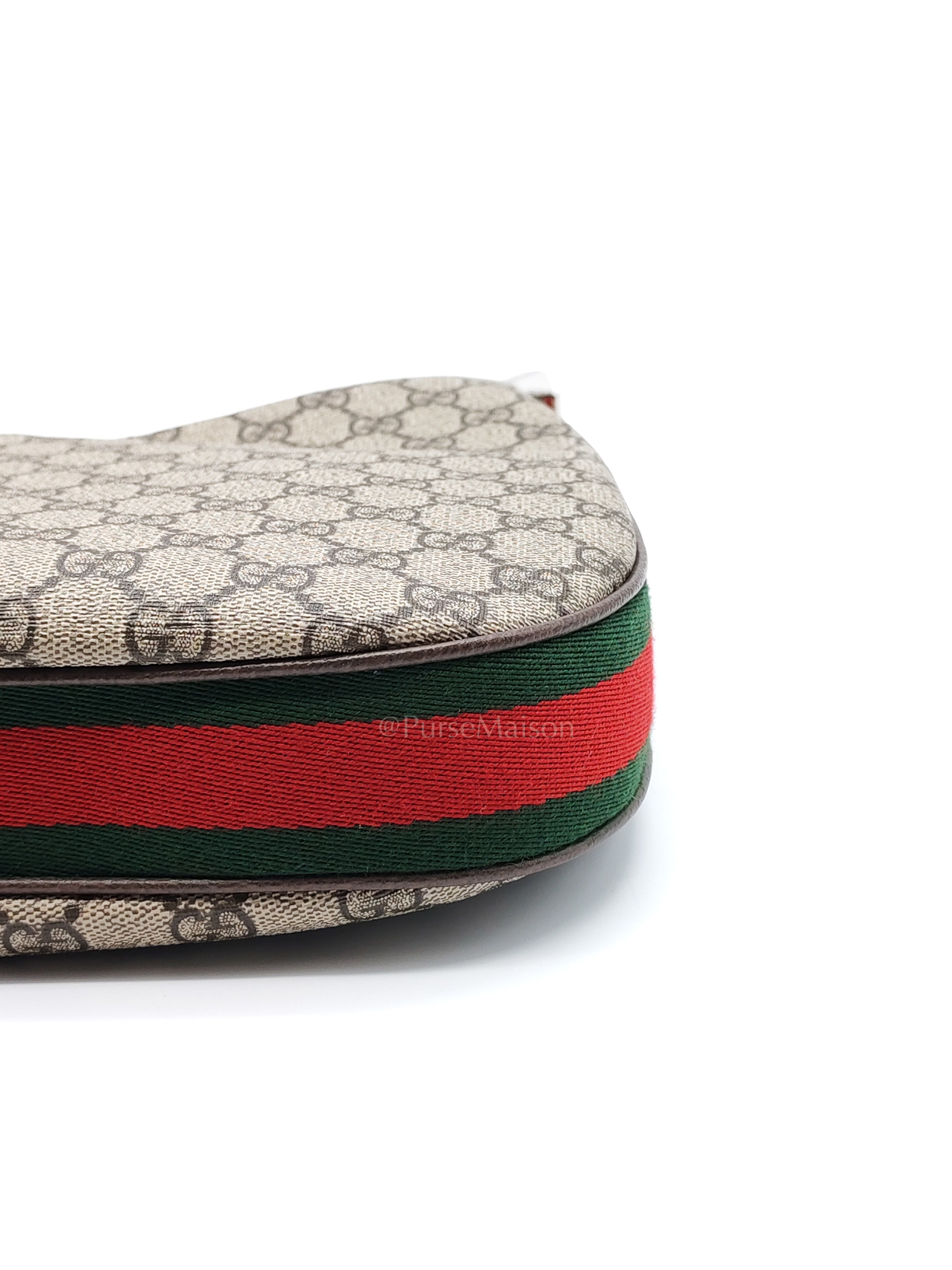 Attache Hobo Bag in GG Supreme Canvas & Silver Hardware | Purse Maison Luxury Bags Shop