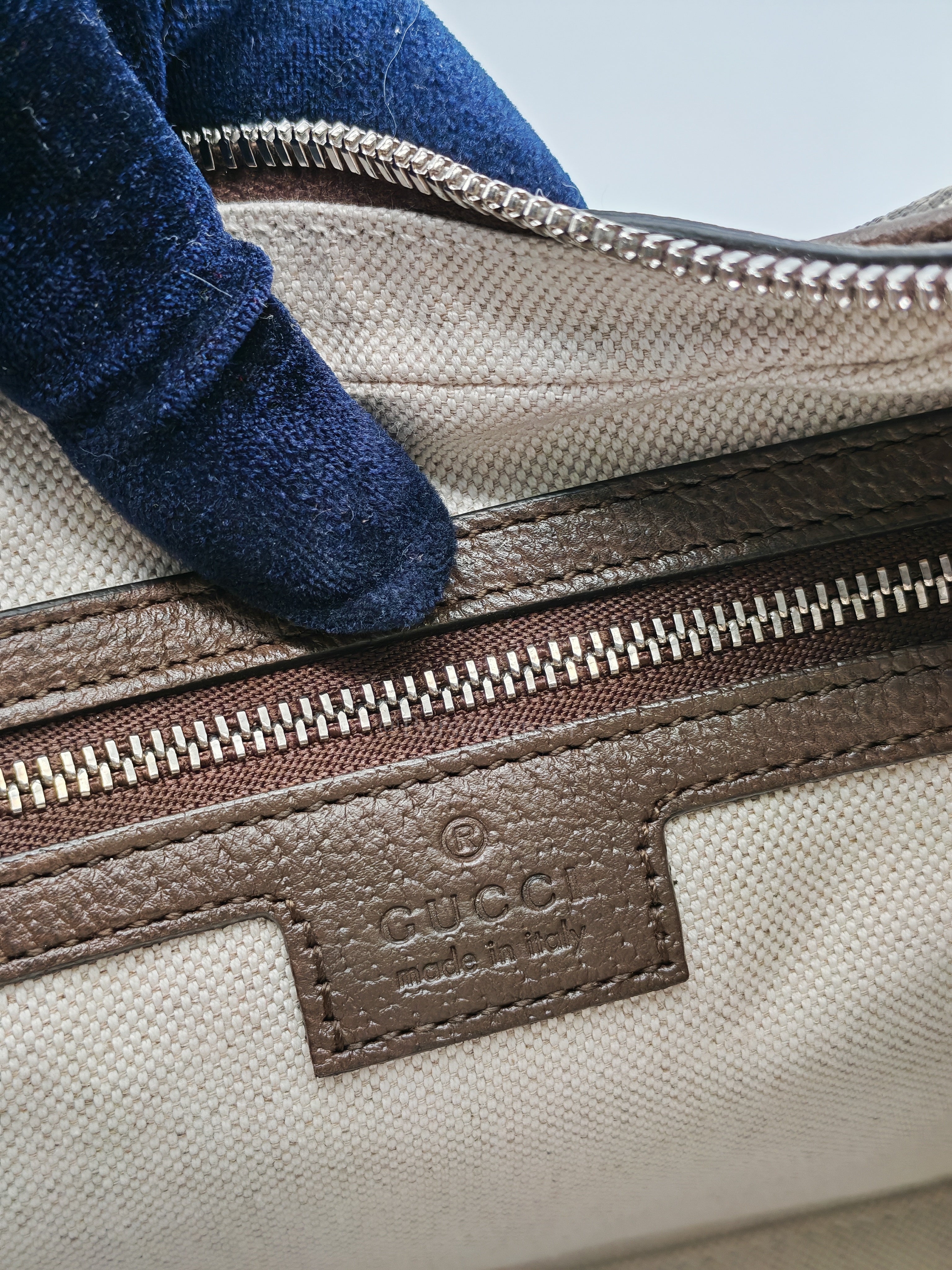 Attache Hobo Bag in GG Supreme Canvas & Silver Hardware | Purse Maison Luxury Bags Shop