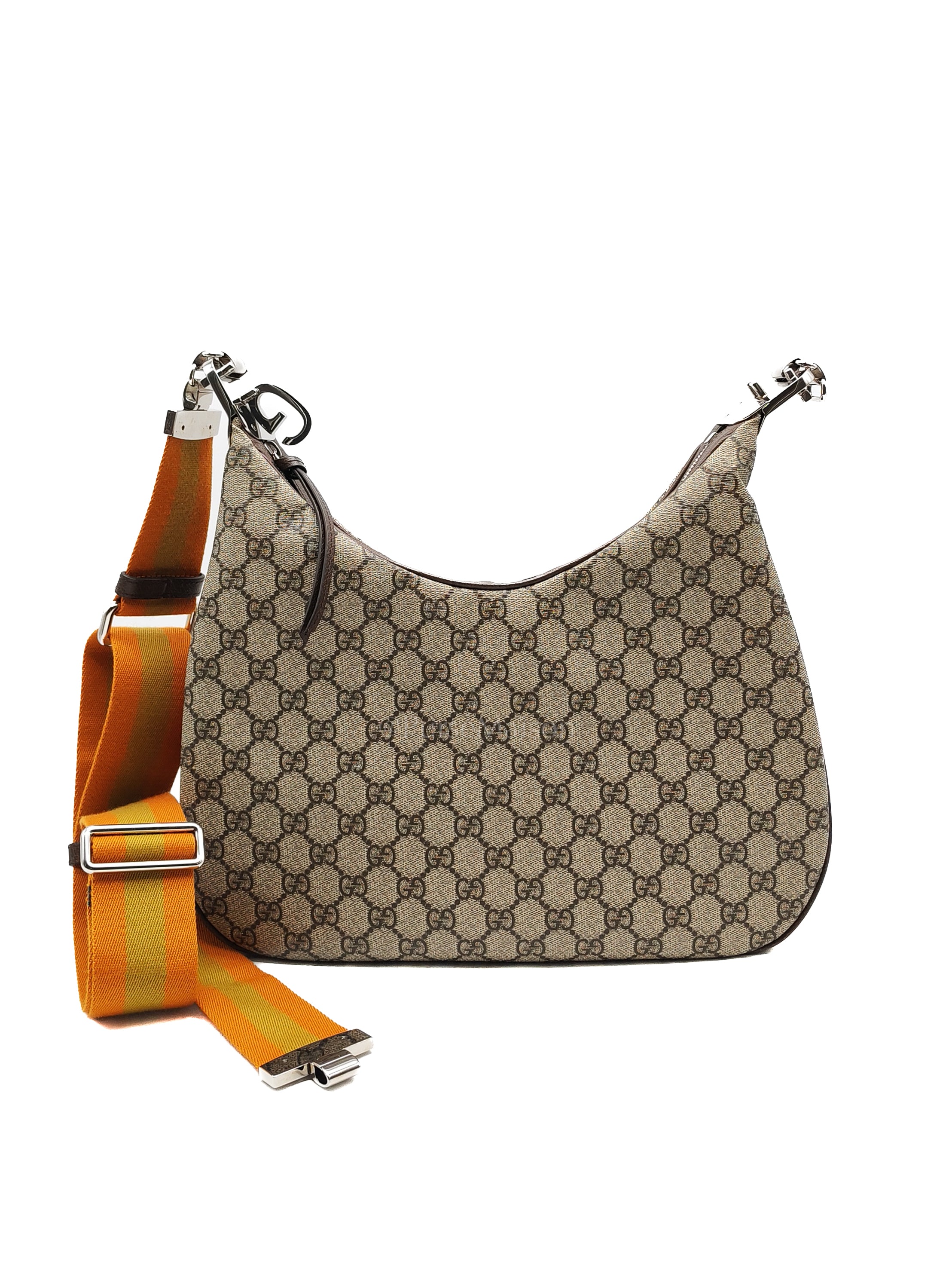 Attache Hobo Bag in GG Supreme Canvas & Silver Hardware | Purse Maison Luxury Bags Shop