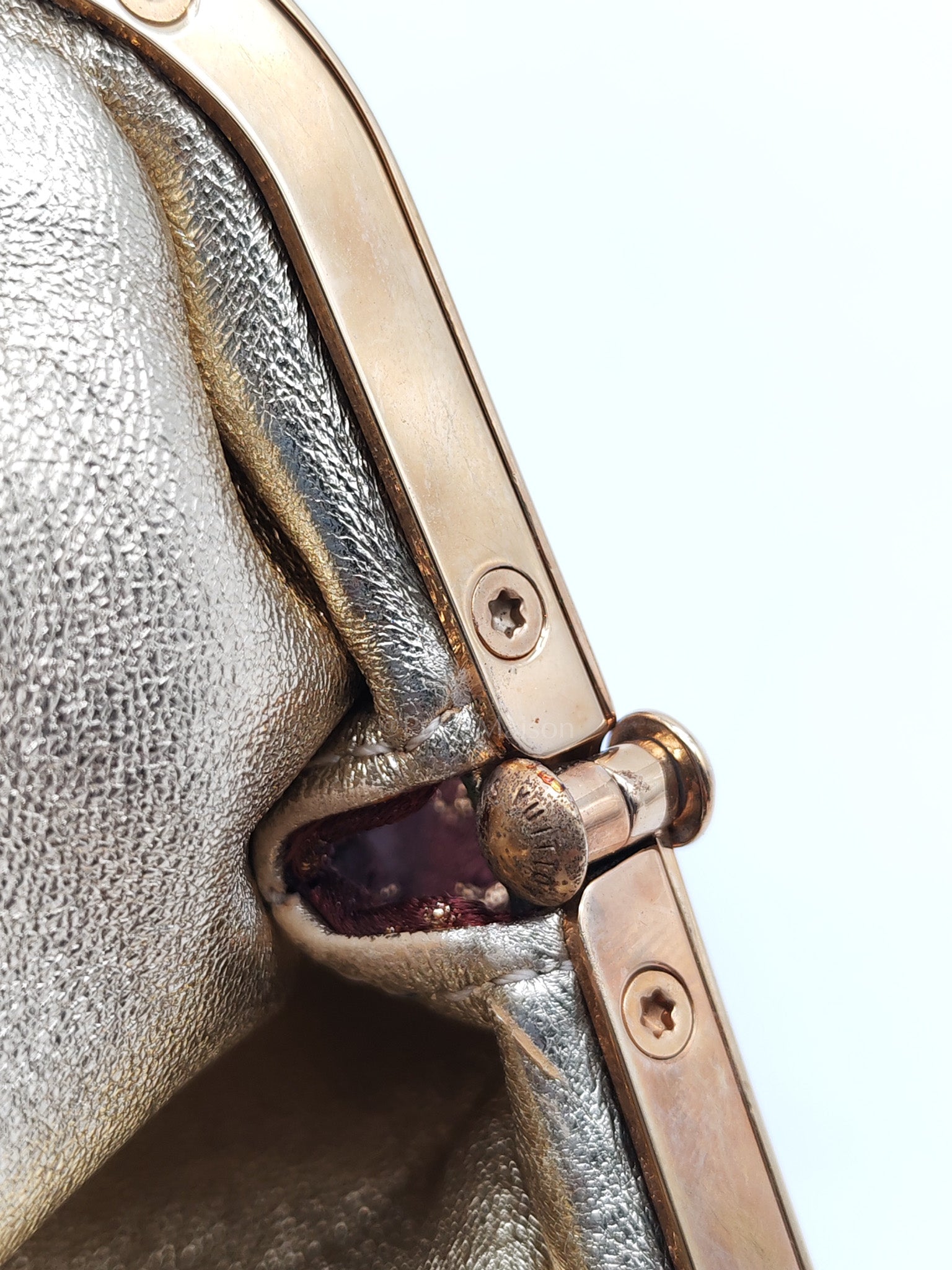 Aumonieve Evening Bag in Monogram Satin & Gold Hardware | Purse Maison Luxury Bags Shop