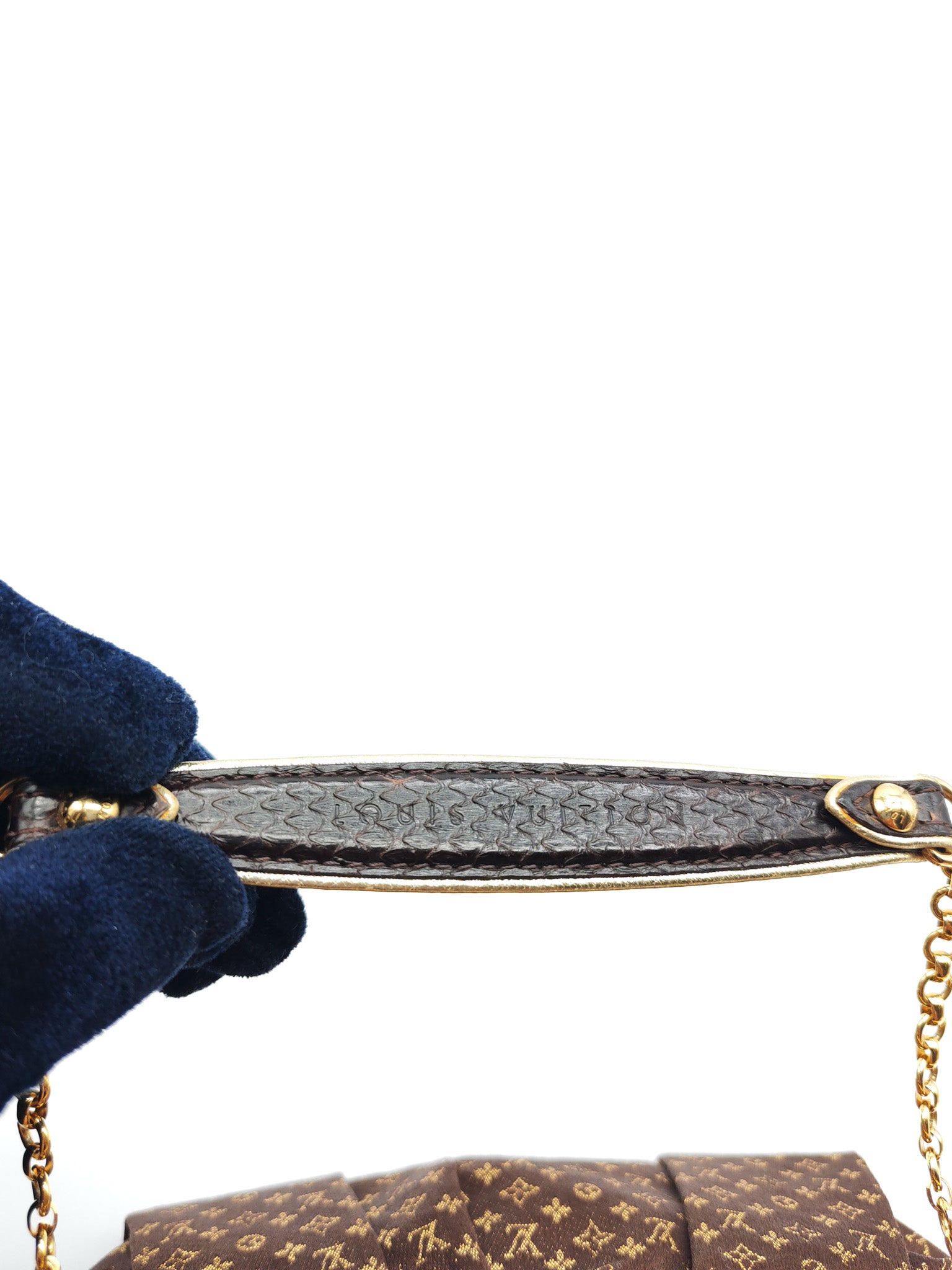Aumonieve Evening Bag in Monogram Satin & Gold Hardware | Purse Maison Luxury Bags Shop