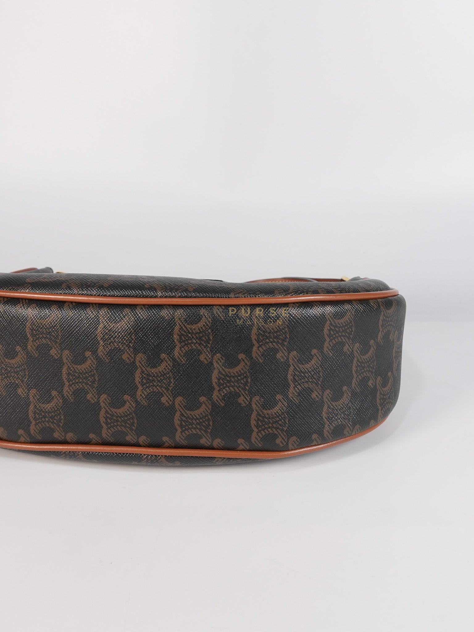 Ava Triomphe Canvas Calfskin Medium Black/Tan | Purse Maison Luxury Bags Shop