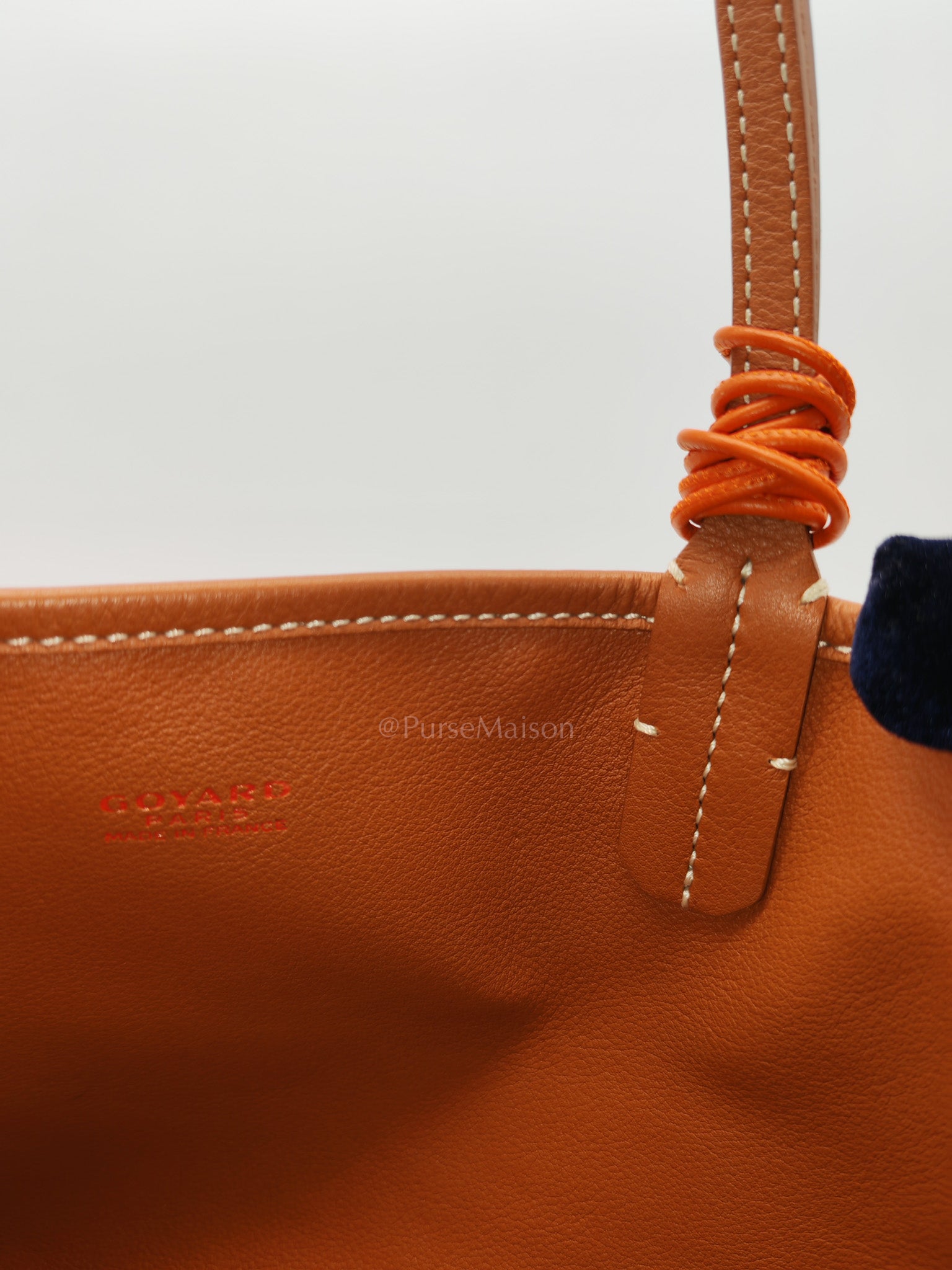 Mini Anjou in Tan Goyardine Canvas with Orange Heart Print and Croc Universel Clip Charm
