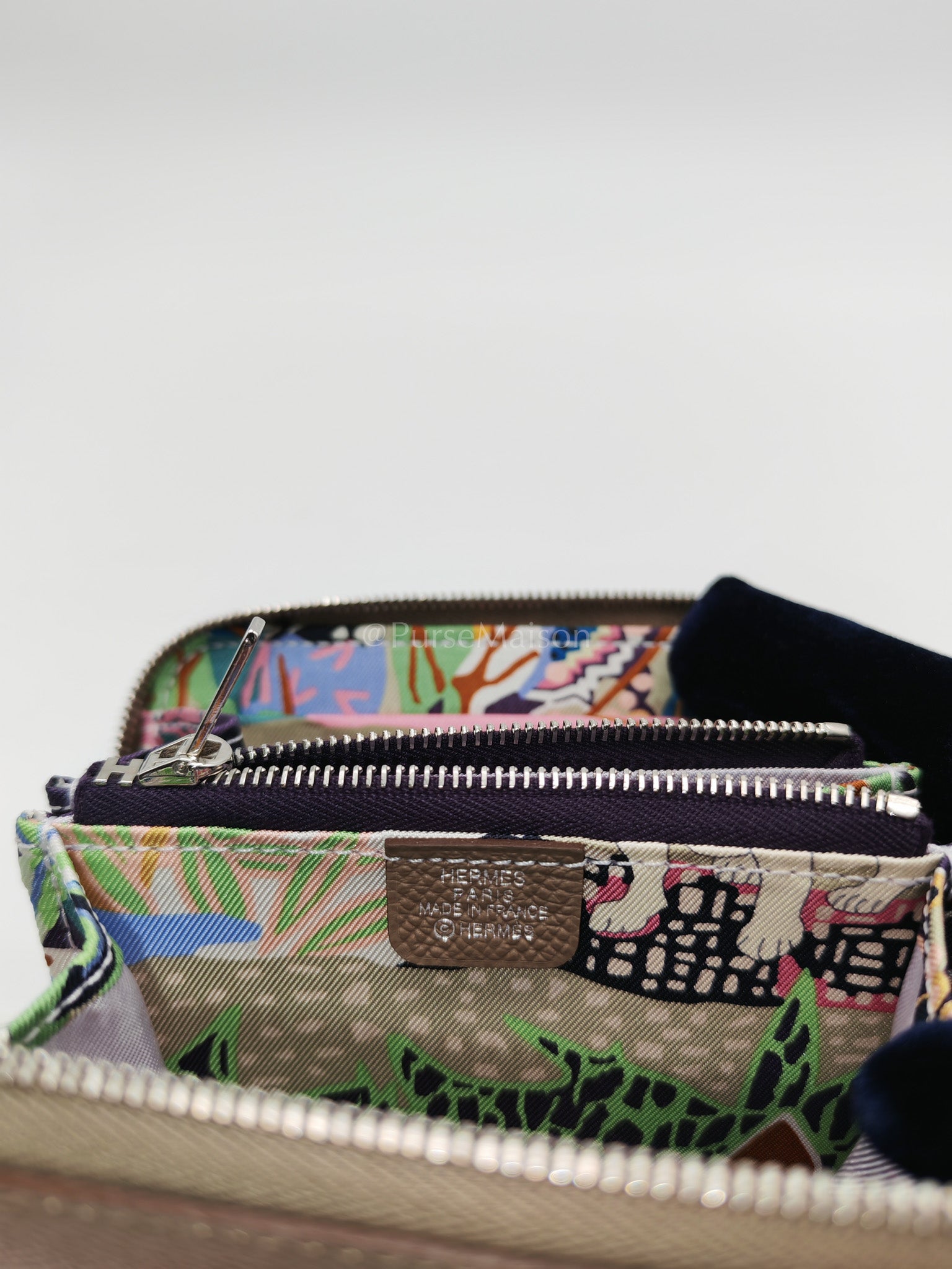 Azap Silk in Etoupe Epsom Leather and Compact Wallet Stamp W (2024) | Purse Maison Luxury Bags Shop