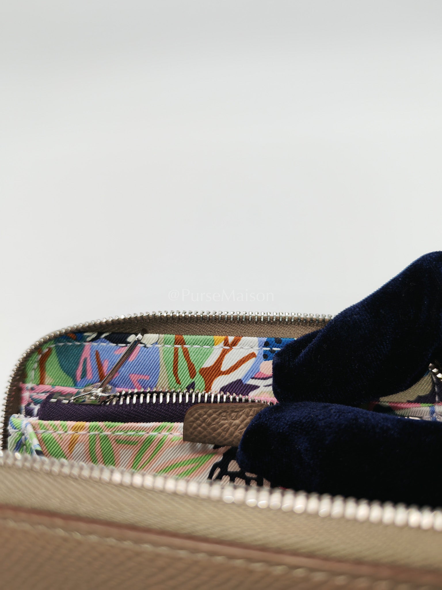 Azap Silk in Etoupe Epsom Leather and Compact Wallet Stamp W (2024) | Purse Maison Luxury Bags Shop