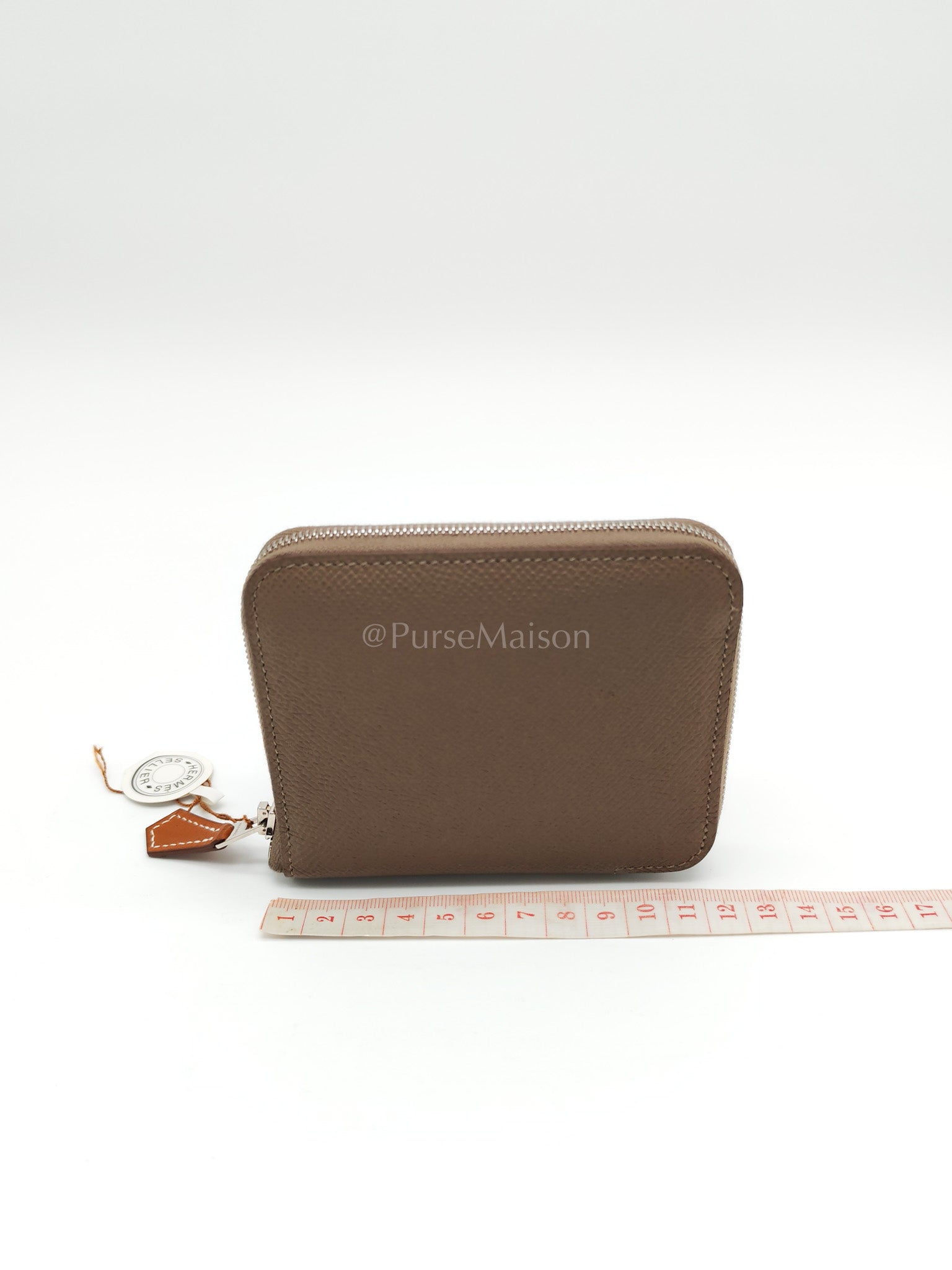 Azap Silk in Etoupe Epsom Leather and Compact Wallet Stamp W (2024) | Purse Maison Luxury Bags Shop