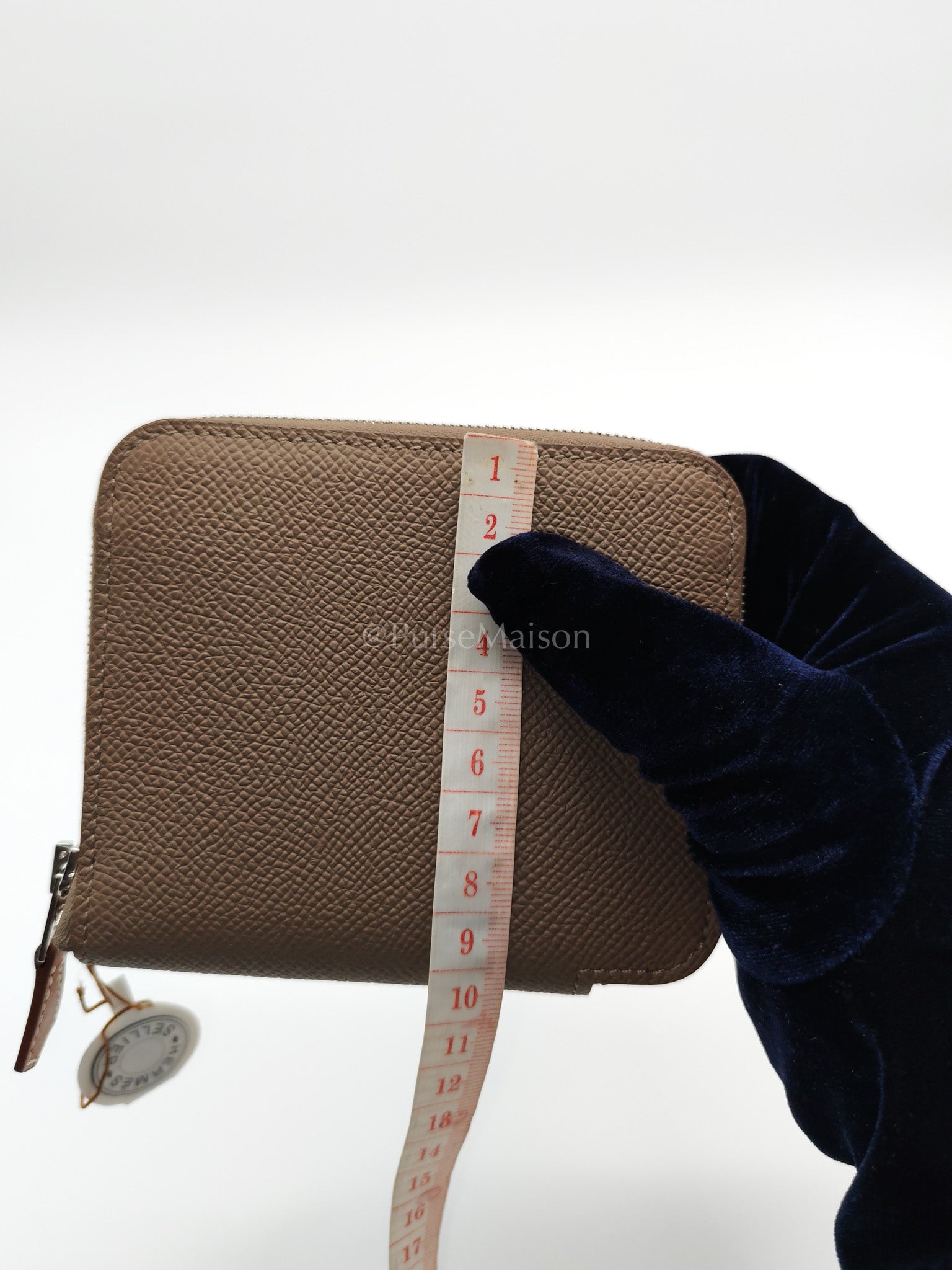 Azap Silk in Etoupe Epsom Leather and Compact Wallet Stamp W (2024) | Purse Maison Luxury Bags Shop