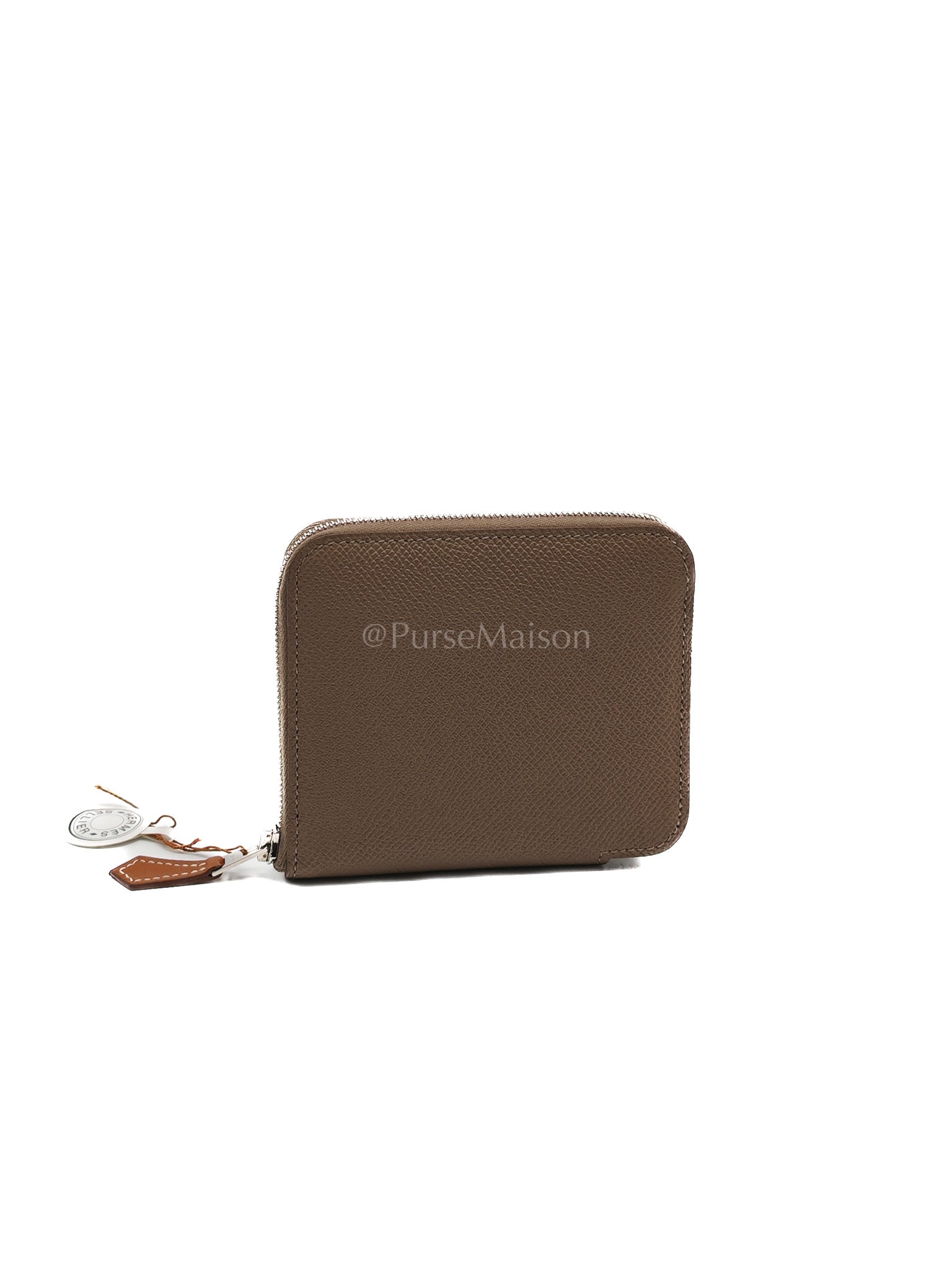 Azap Silk in Etoupe Epsom Leather and Compact Wallet Stamp W (2024) | Purse Maison Luxury Bags Shop