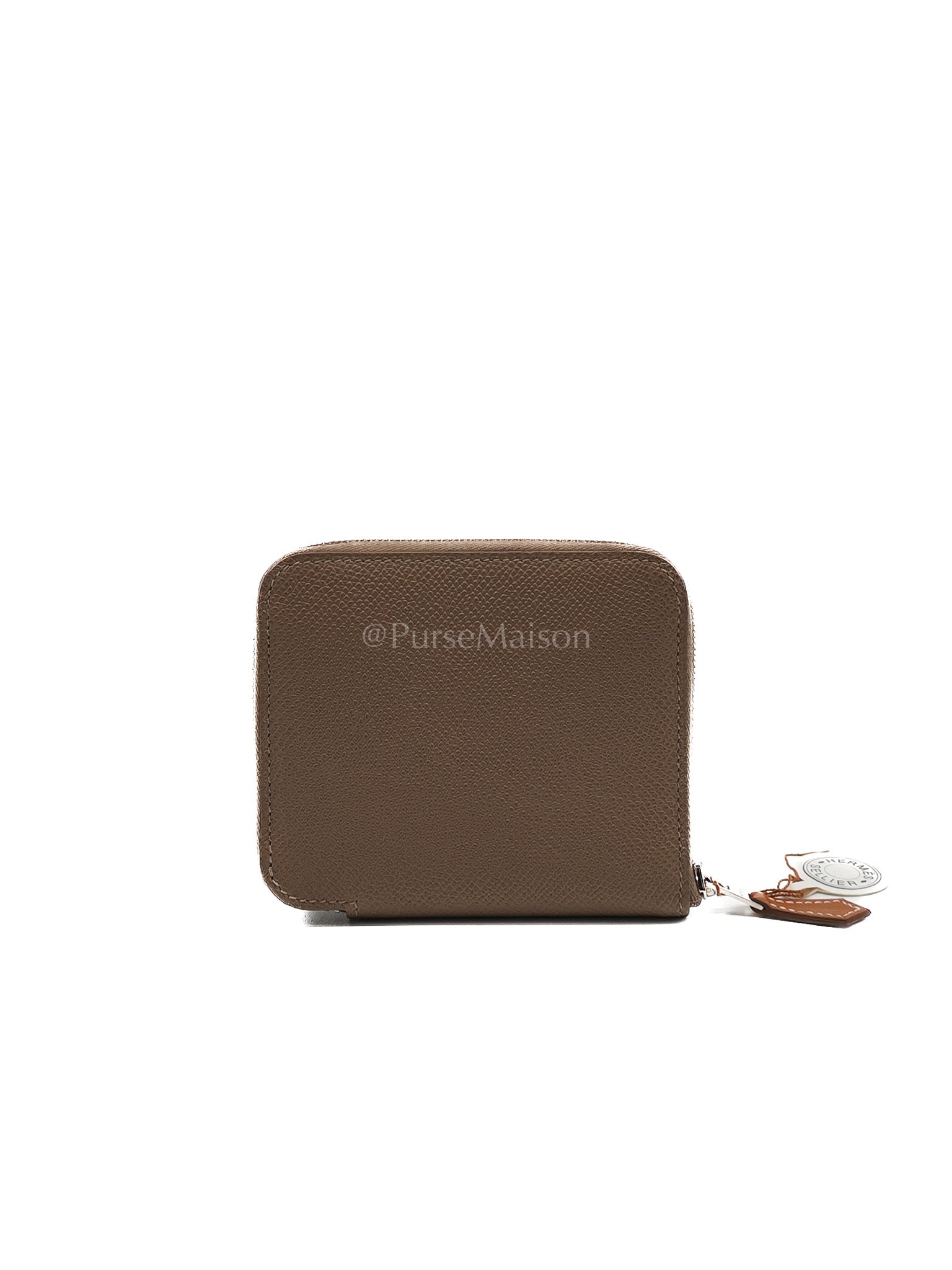 Azap Silk in Etoupe Epsom Leather and Compact Wallet Stamp W (2024) | Purse Maison Luxury Bags Shop