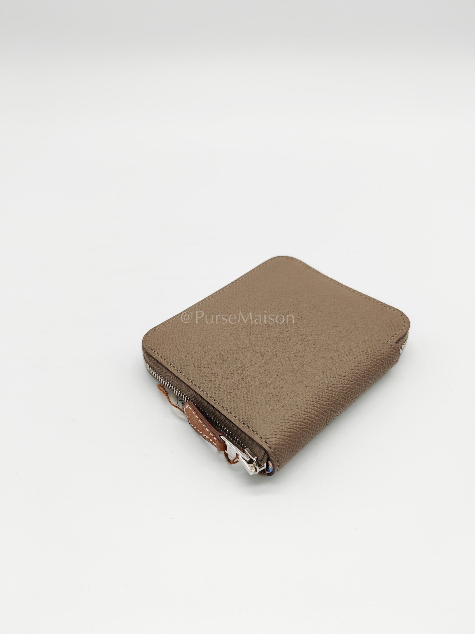 Azap Silk in Etoupe Epsom Leather and Compact Wallet Stamp W (2024) | Purse Maison Luxury Bags Shop