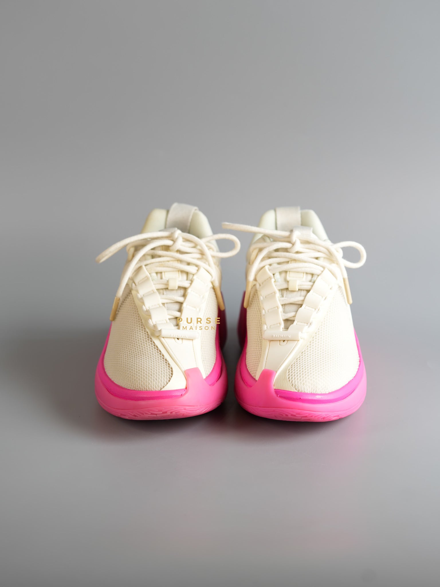 B-Runner Mesh-Panel Blanco/Rose Sneakers Size 37 (23cm) | Purse Maison Luxury Bags Shop