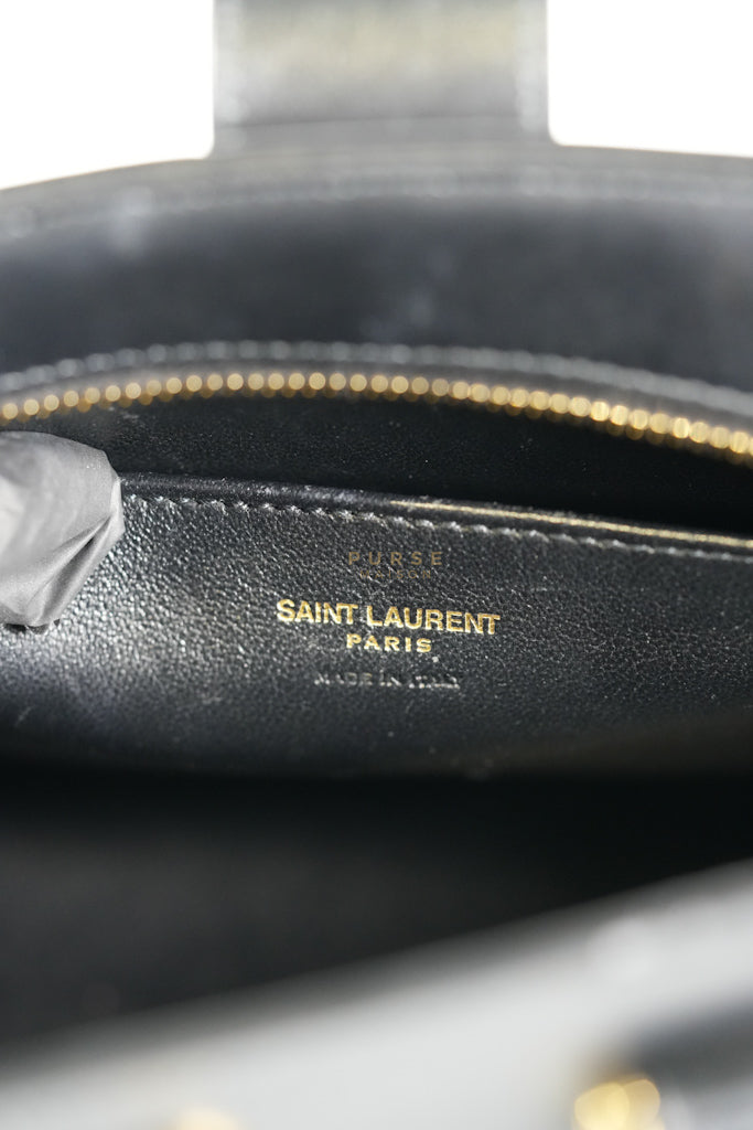 Baby Cabas Black in Smooth Calfskin Leather Two Way Bag | Purse Maison Luxury Bags Shop