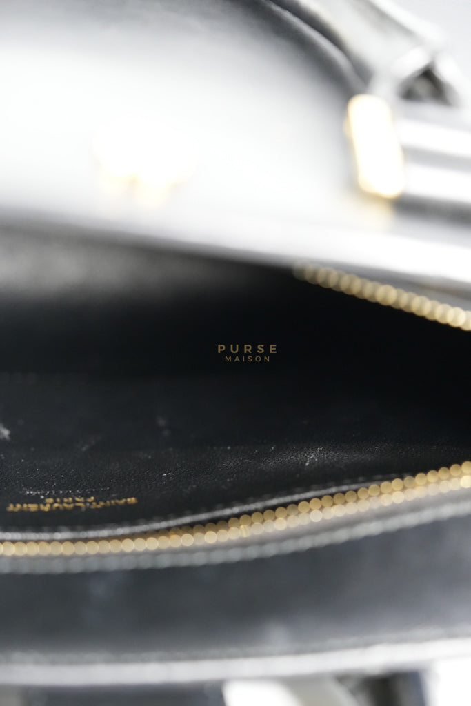 Baby Cabas Black in Smooth Calfskin Leather Two Way Bag | Purse Maison Luxury Bags Shop