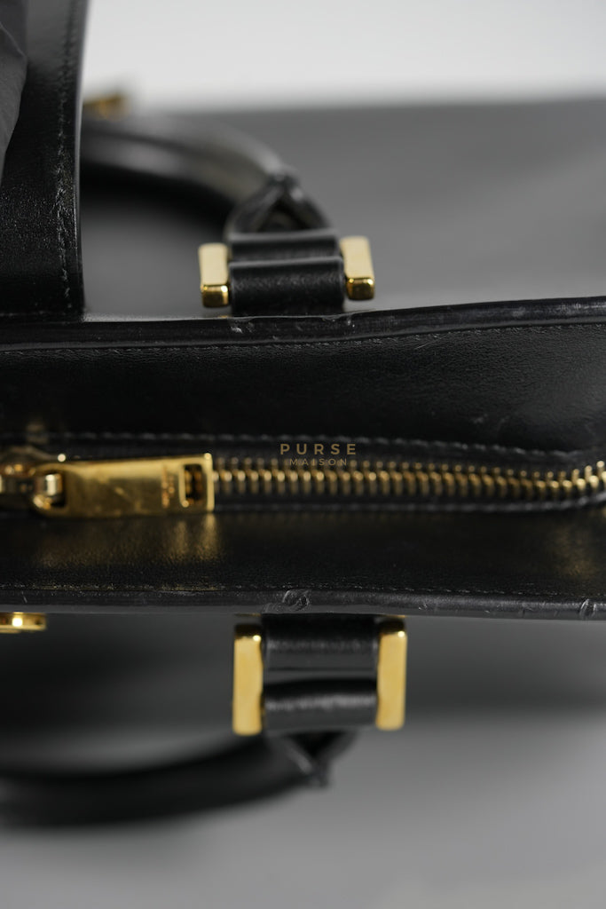 Baby Cabas Black in Smooth Calfskin Leather Two Way Bag | Purse Maison Luxury Bags Shop