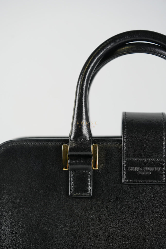 Baby Cabas Black in Smooth Calfskin Leather Two Way Bag | Purse Maison Luxury Bags Shop