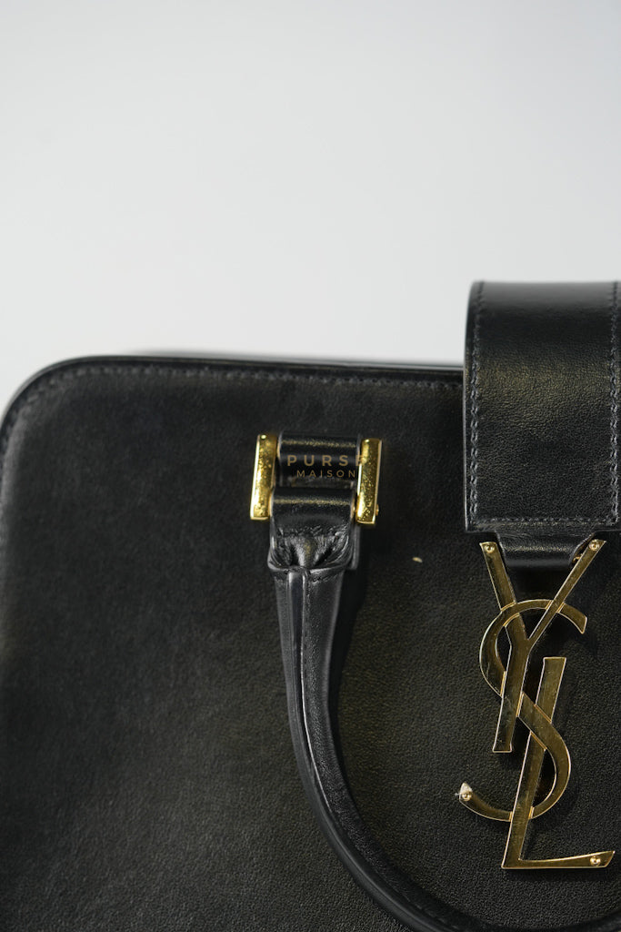 Baby Cabas Black in Smooth Calfskin Leather Two Way Bag | Purse Maison Luxury Bags Shop
