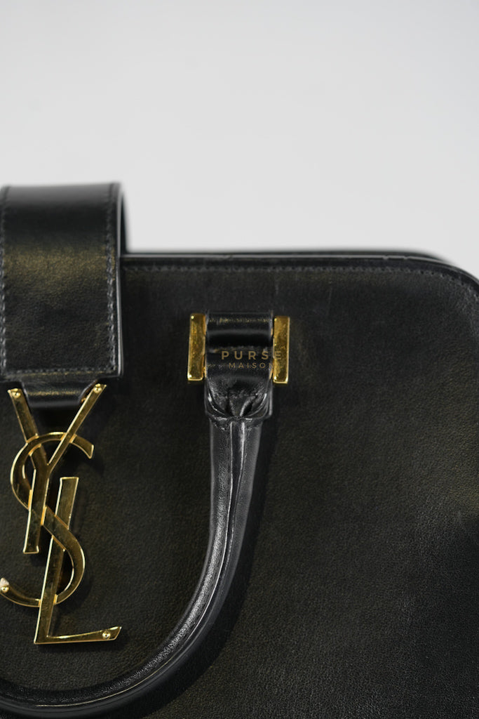 Baby Cabas Black in Smooth Calfskin Leather Two Way Bag | Purse Maison Luxury Bags Shop