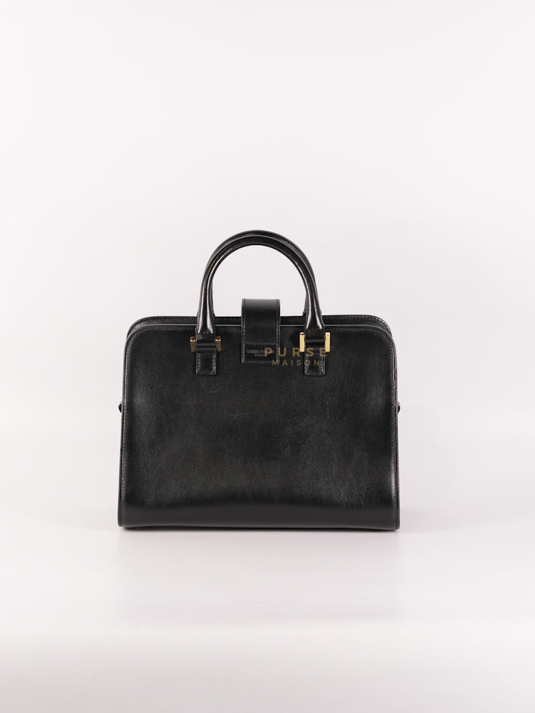Baby Cabas Black in Smooth Calfskin Leather Two Way Bag | Purse Maison Luxury Bags Shop