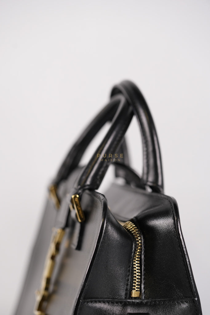 Baby Cabas Black in Smooth Calfskin Leather Two Way Bag | Purse Maison Luxury Bags Shop