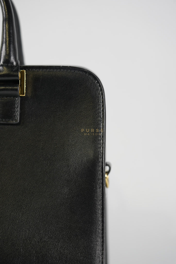 Baby Cabas Black in Smooth Calfskin Leather Two Way Bag | Purse Maison Luxury Bags Shop