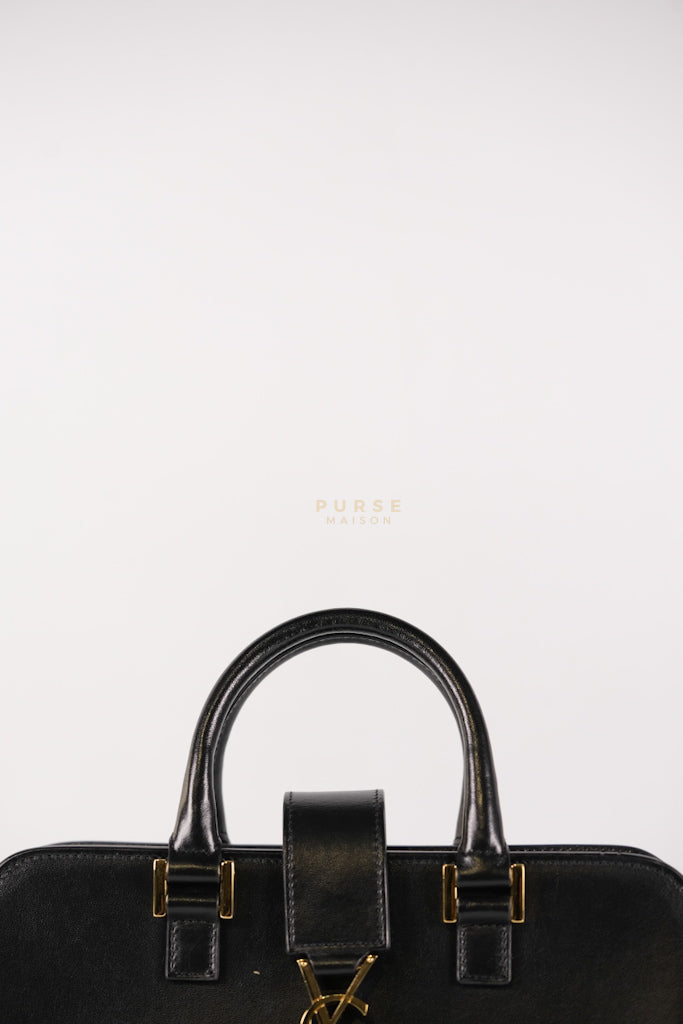 Baby Cabas Black in Smooth Calfskin Leather Two Way Bag | Purse Maison Luxury Bags Shop
