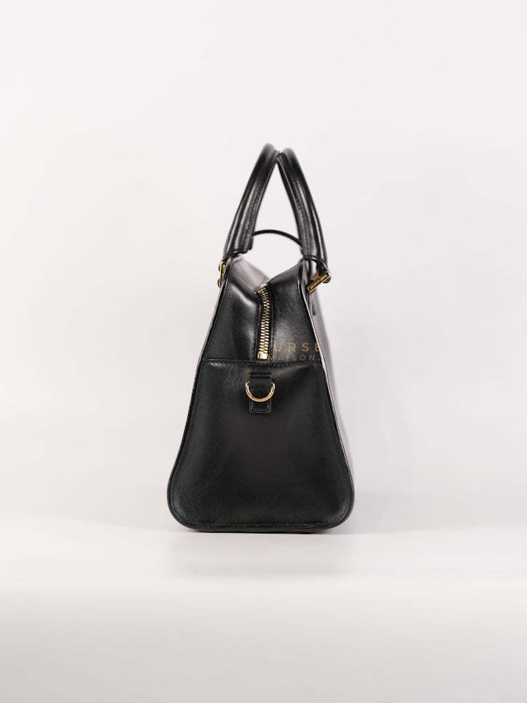 Baby Cabas Black in Smooth Calfskin Leather Two Way Bag | Purse Maison Luxury Bags Shop
