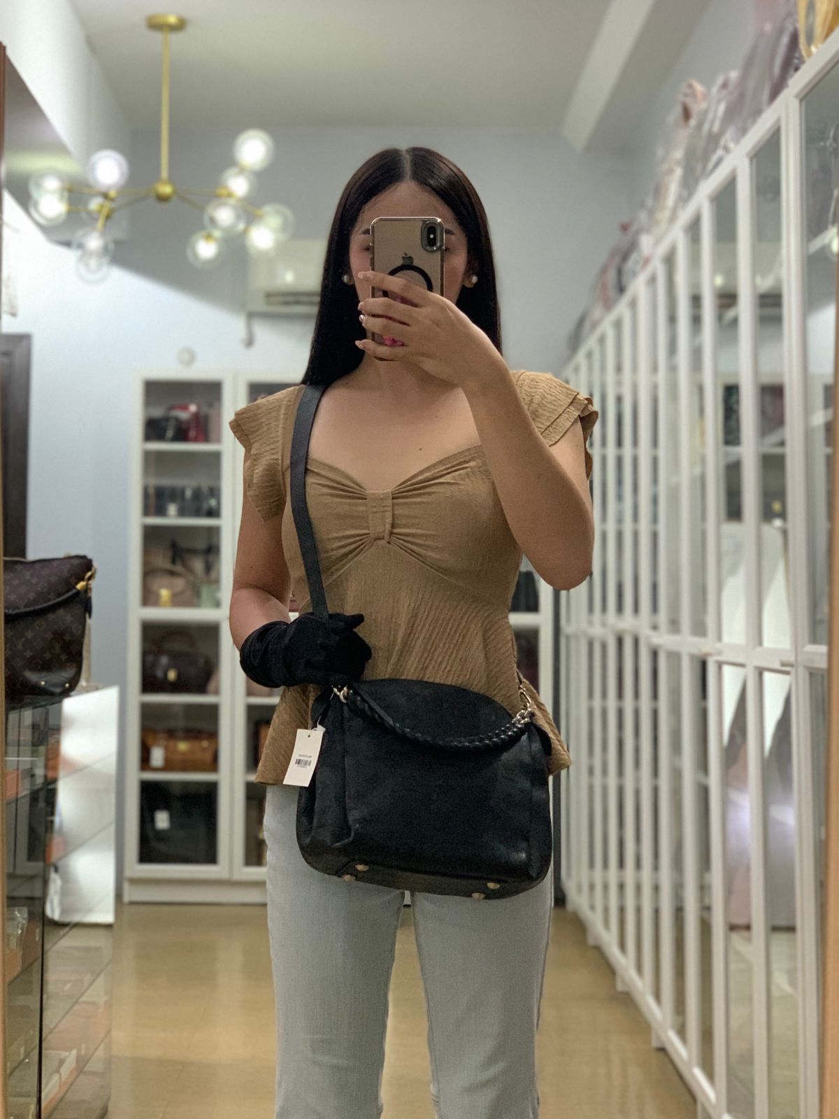 Babylone Black Monogram Mahina Leather Tote Bag (Date Code AH2166) | Purse Maison Luxury Bags Shop