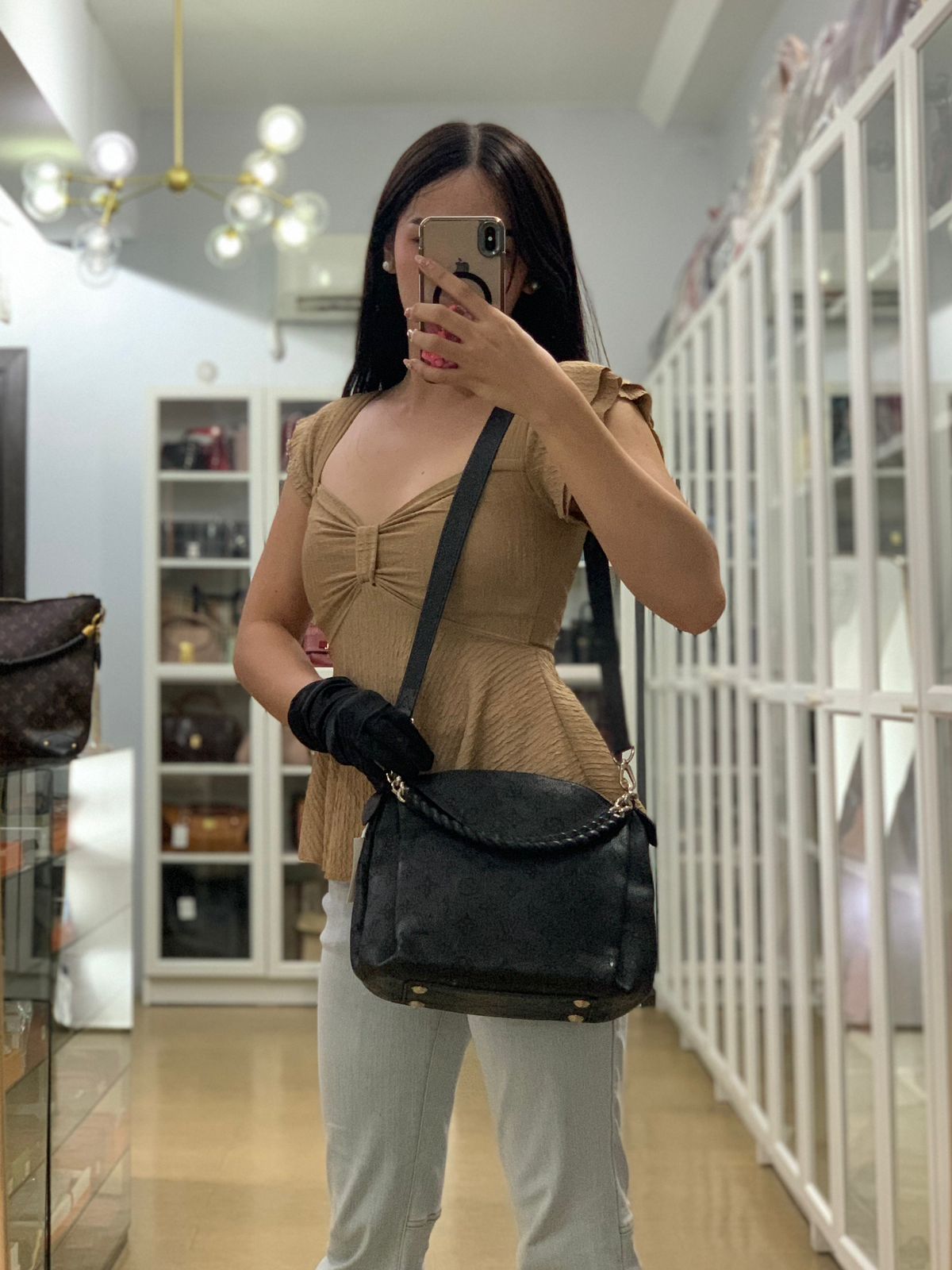 Babylone Black Monogram Mahina Leather Tote Bag (Date Code AH2166) | Purse Maison Luxury Bags Shop