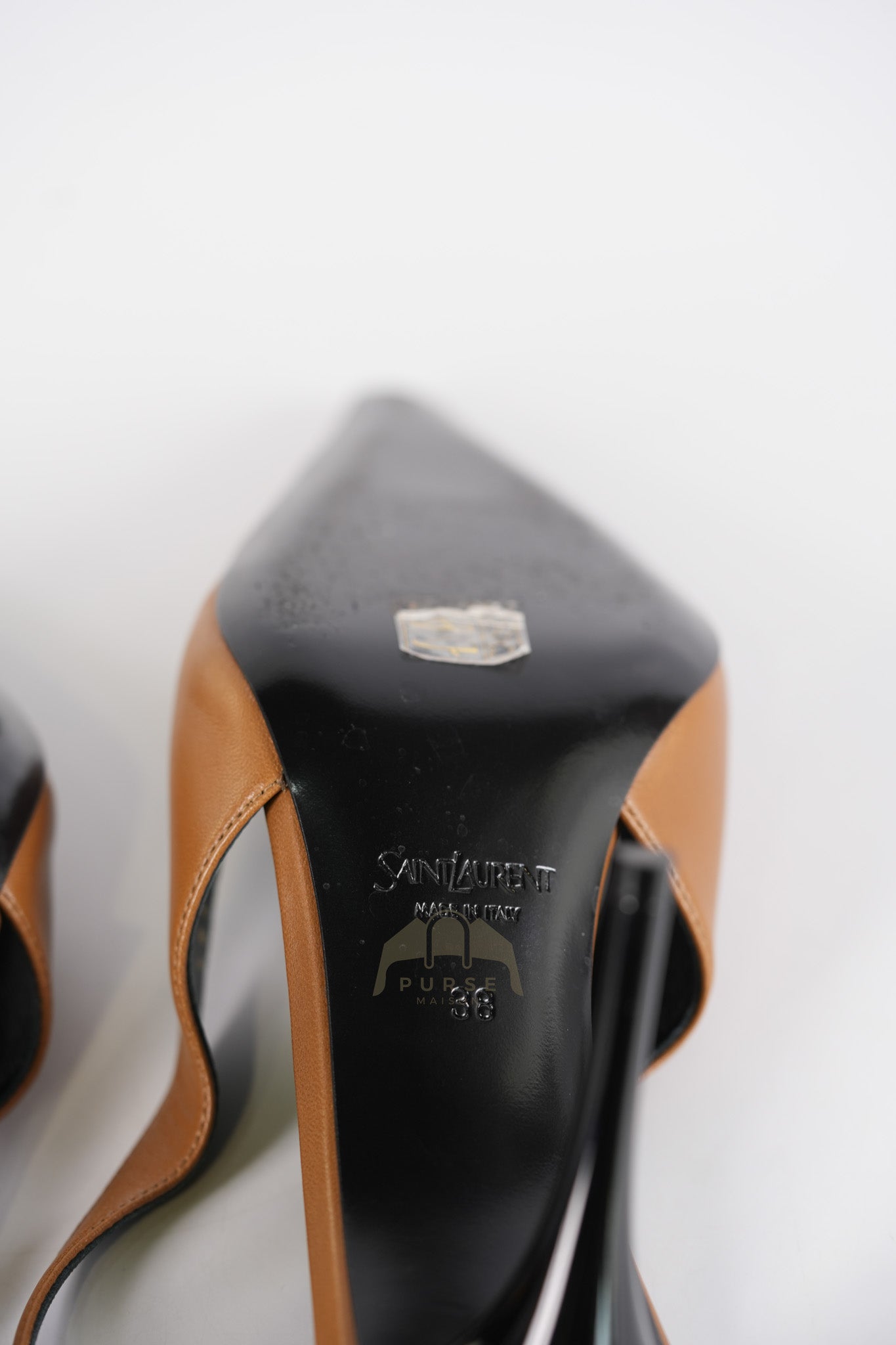 Babylone Breteuil Slingback Pumps in Macadamia Smooth Leather Size 38 (24cm) | Purse Maison Luxury Bags Shop