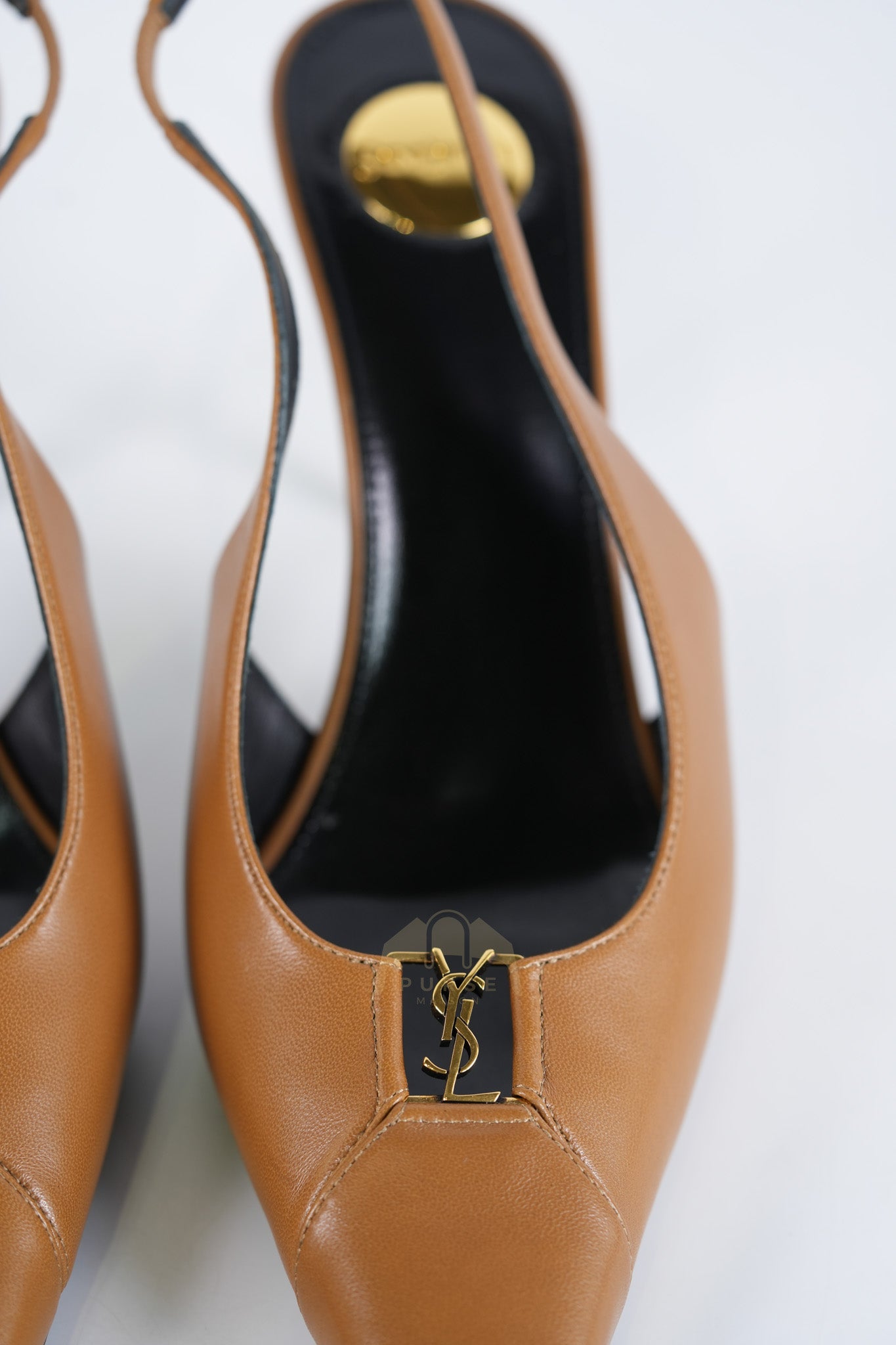 Babylone Breteuil Slingback Pumps in Macadamia Smooth Leather Size 38 (24cm) | Purse Maison Luxury Bags Shop