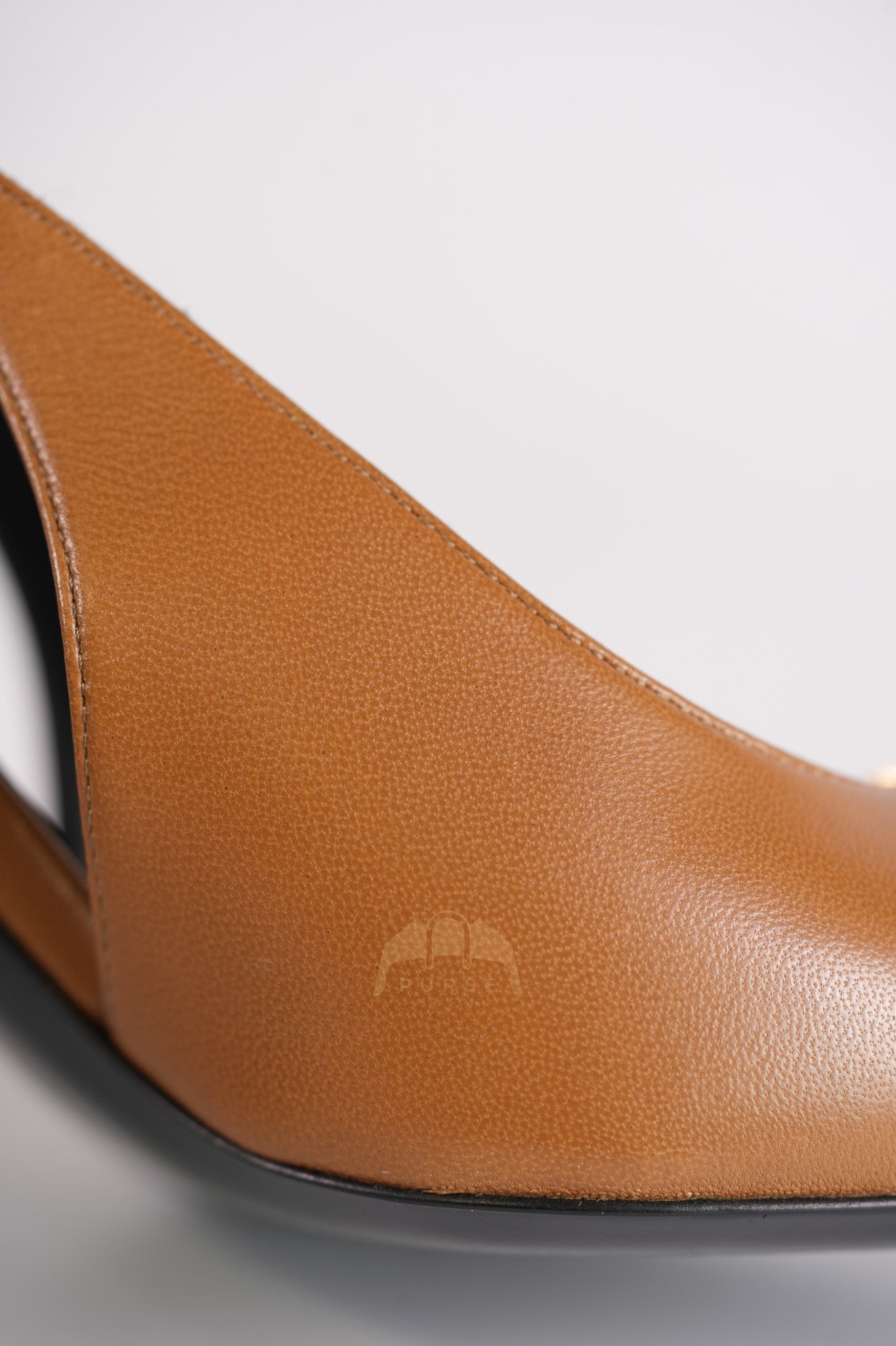 Babylone Breteuil Slingback Pumps in Macadamia Smooth Leather Size 38 (24cm) | Purse Maison Luxury Bags Shop