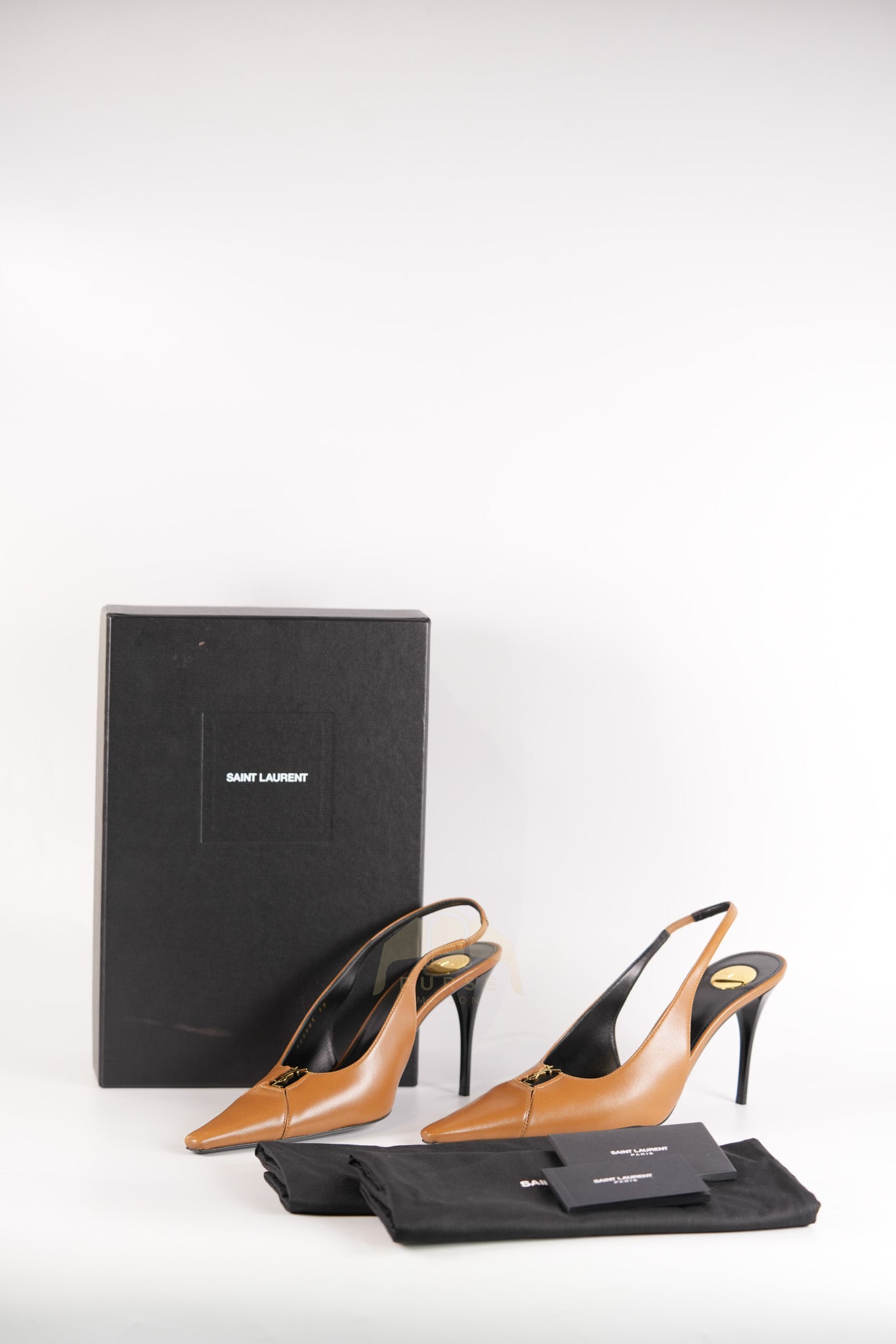 Babylone Breteuil Slingback Pumps in Macadamia Smooth Leather Size 38 (24cm) | Purse Maison Luxury Bags Shop