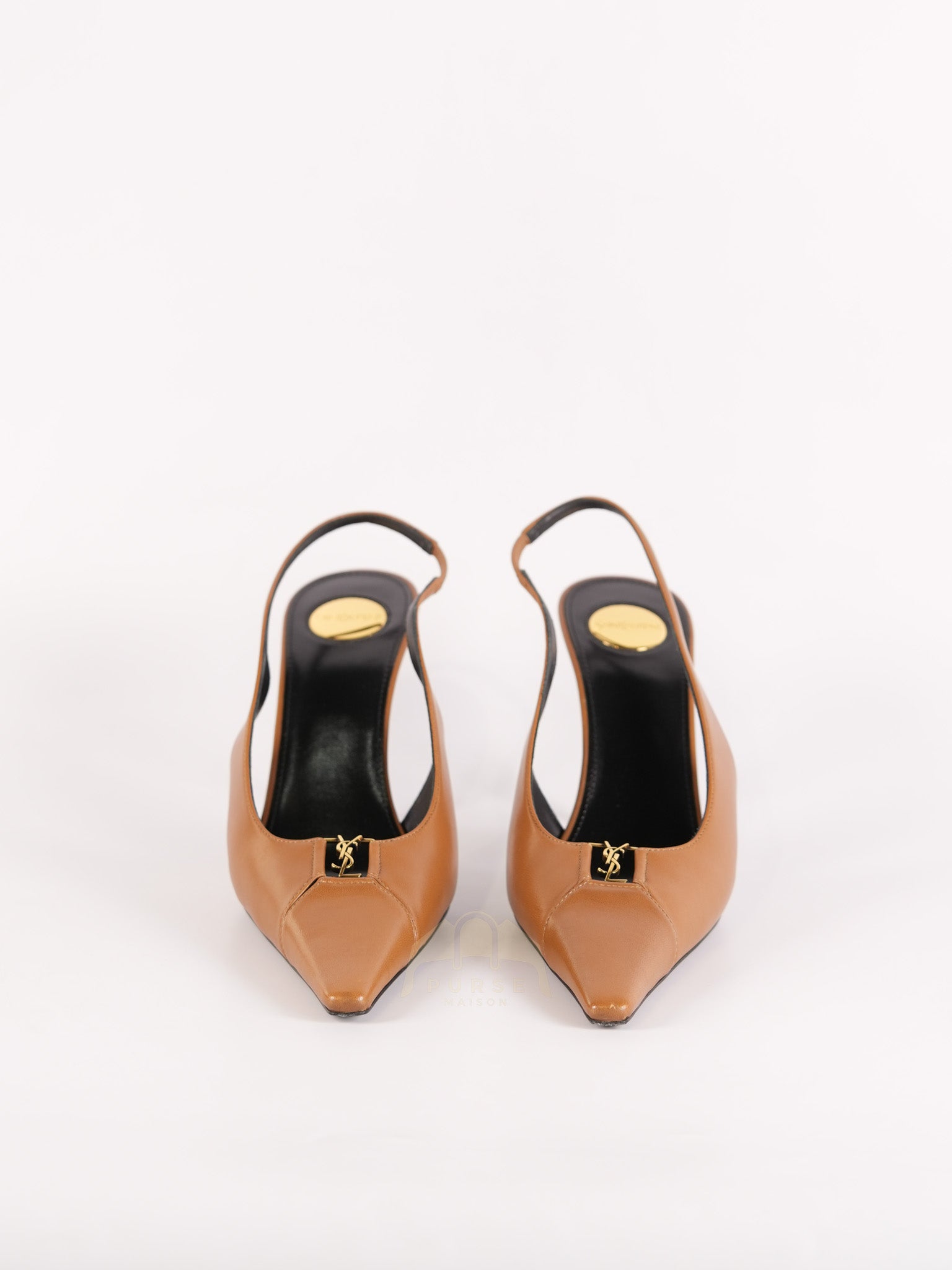 Babylone Breteuil Slingback Pumps in Macadamia Smooth Leather Size 38 (24cm) | Purse Maison Luxury Bags Shop