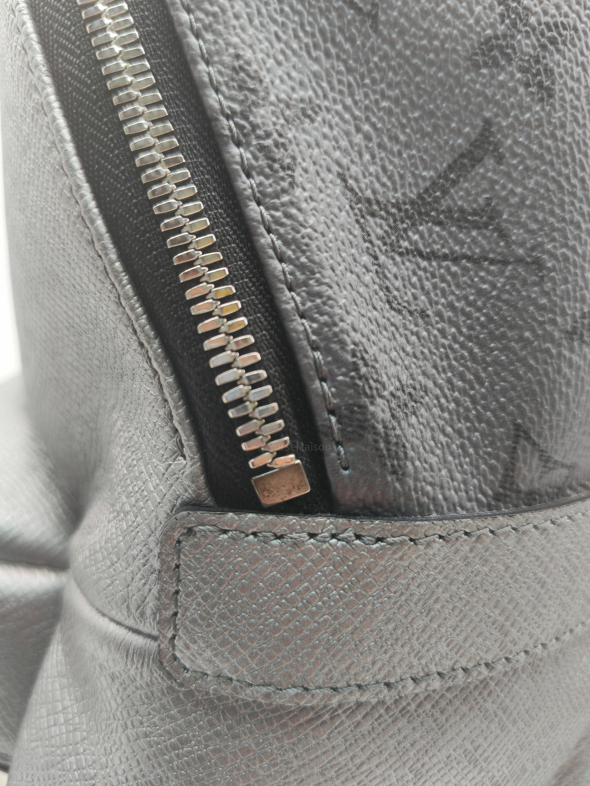 Louis Vuitton Discovery Backpack PM in Sleek Silver Metallic Grey Monogram Canvas and Silver Hardware Mircochip