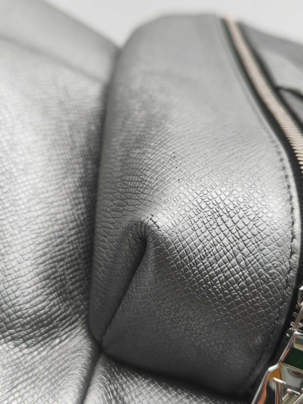 Louis Vuitton Discovery Backpack PM in Sleek Silver Metallic Grey Monogram Canvas and Silver Hardware Mircochip