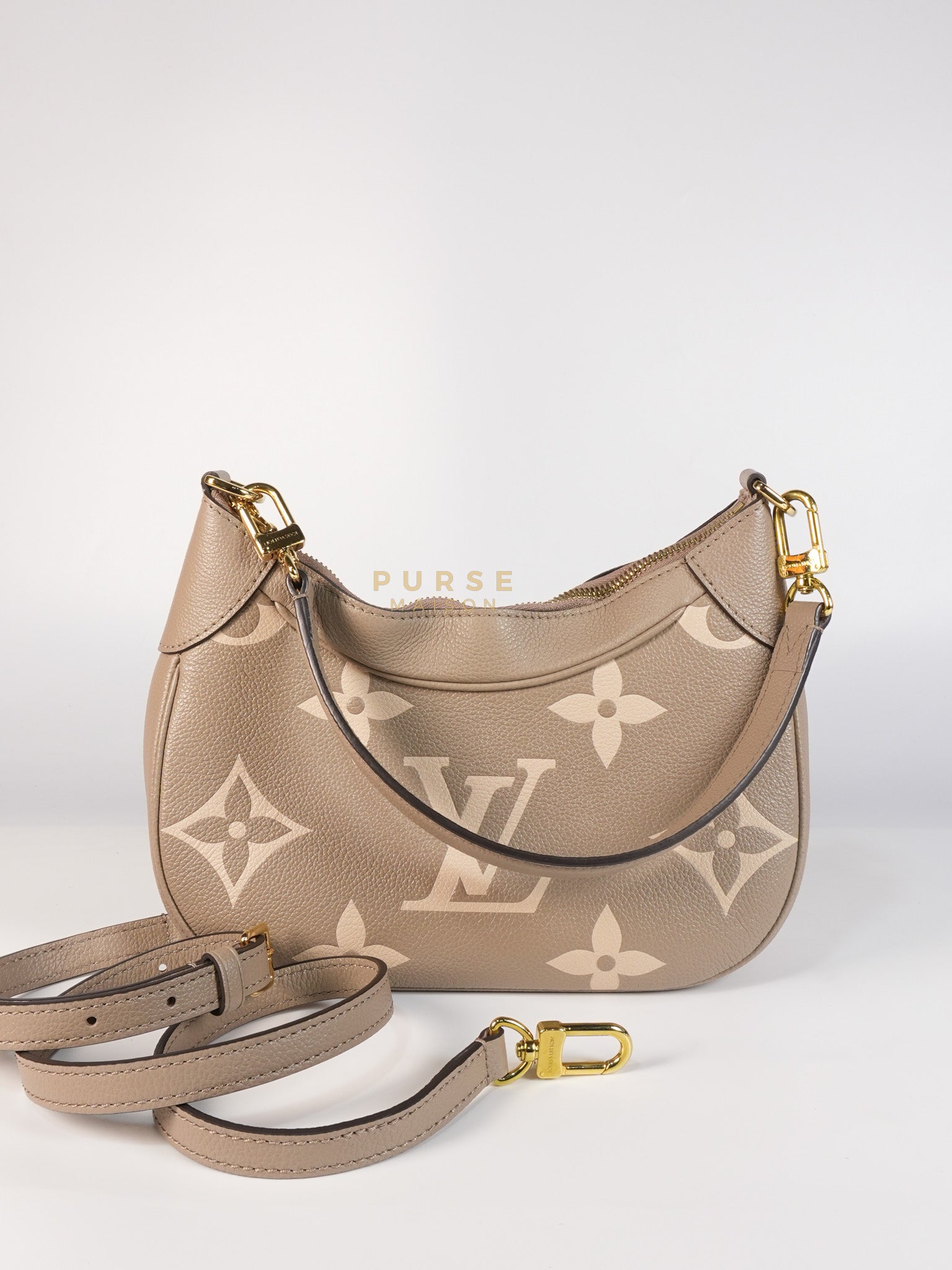 Bagatelle NM Monogram Empreinte Bicolor Two Way Bag (Microchip) | Purse Maison Luxury Bags Shop