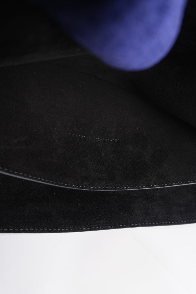 Baguette Maxi Nappa Wide Stitch Black Shoulder Bag | Purse Maison Luxury Bags Shop