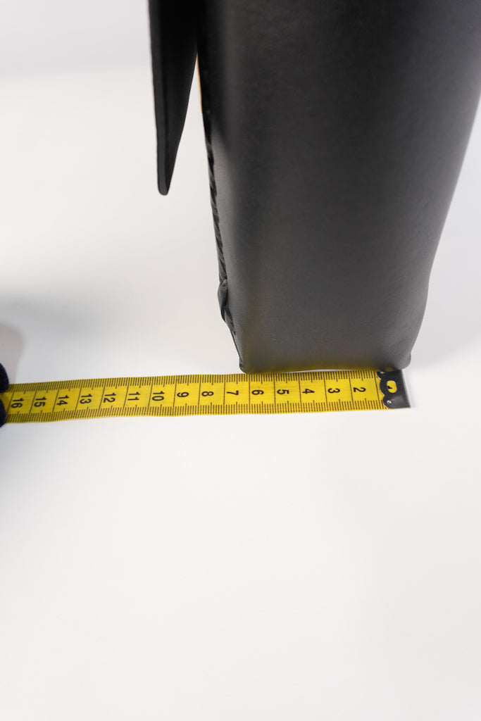 Baguette Maxi Nappa Wide Stitch Black Shoulder Bag | Purse Maison Luxury Bags Shop